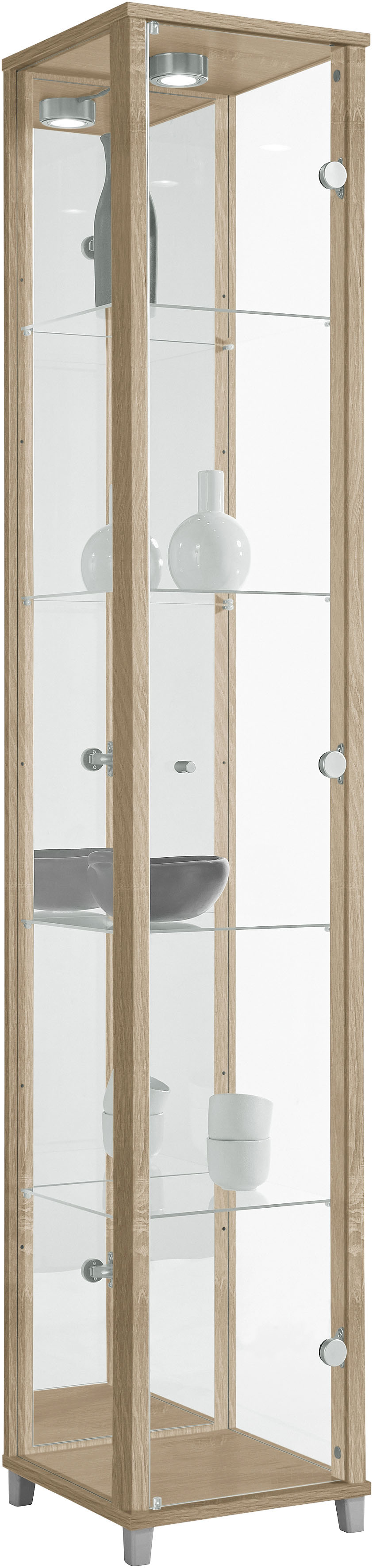 fif möbel Vitrine "OPTIMA" Standvitrine/Glasvitrine 1x Glastür,perfekt für Sammler,Sammlervitrine