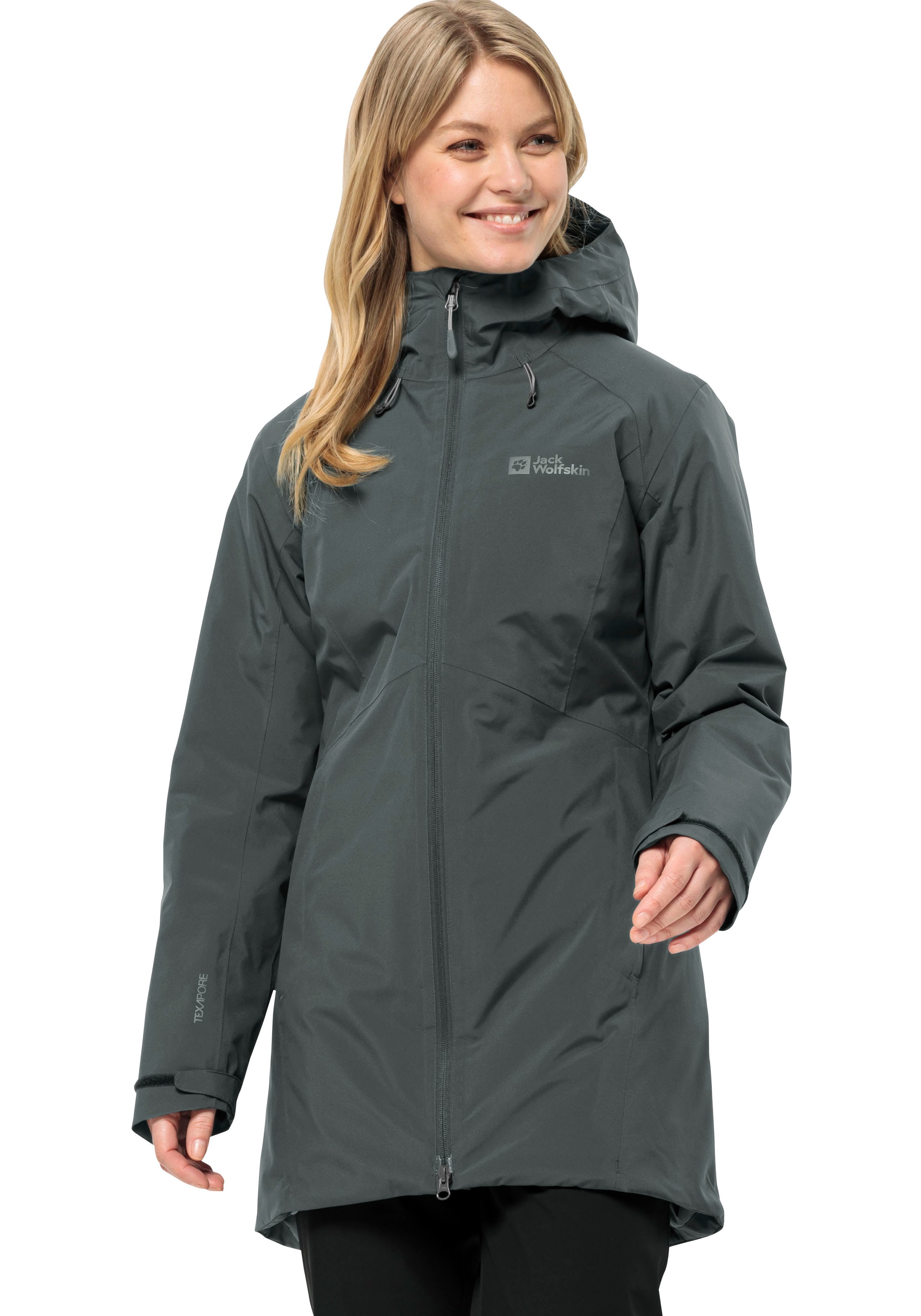 Jack Wolfskin Funktionsmantel "HEIDELSTEIN INS JKT W" hochschließender Kragen, hoch geschlossener Ausschnitt, atmungsaktiv