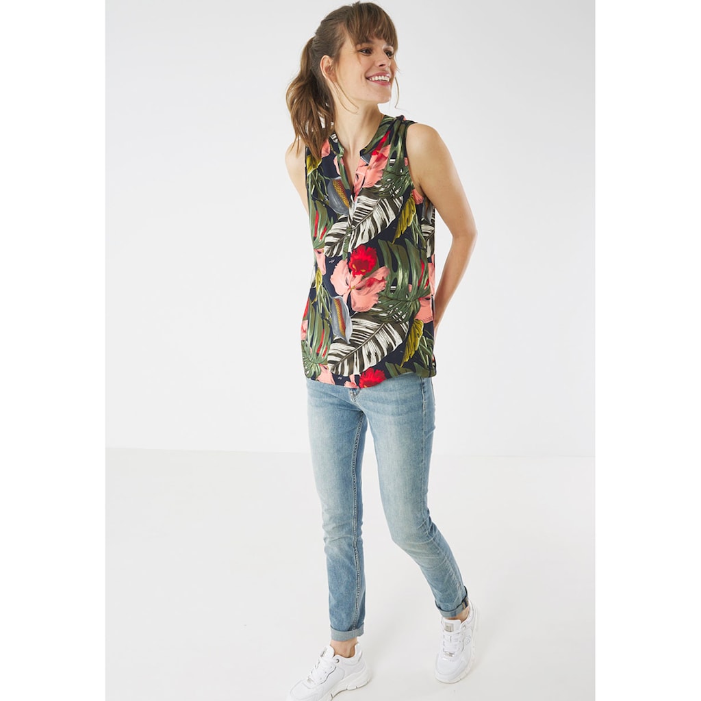 Mexx Druckbluse, mit tropischem Allover-Print