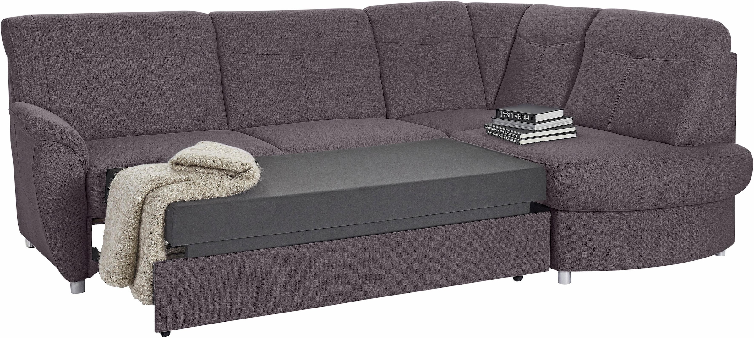 sit&more Ecksofa »Sonoma L-Form«, wahlweise mit Bettfunktion und Bettkasten