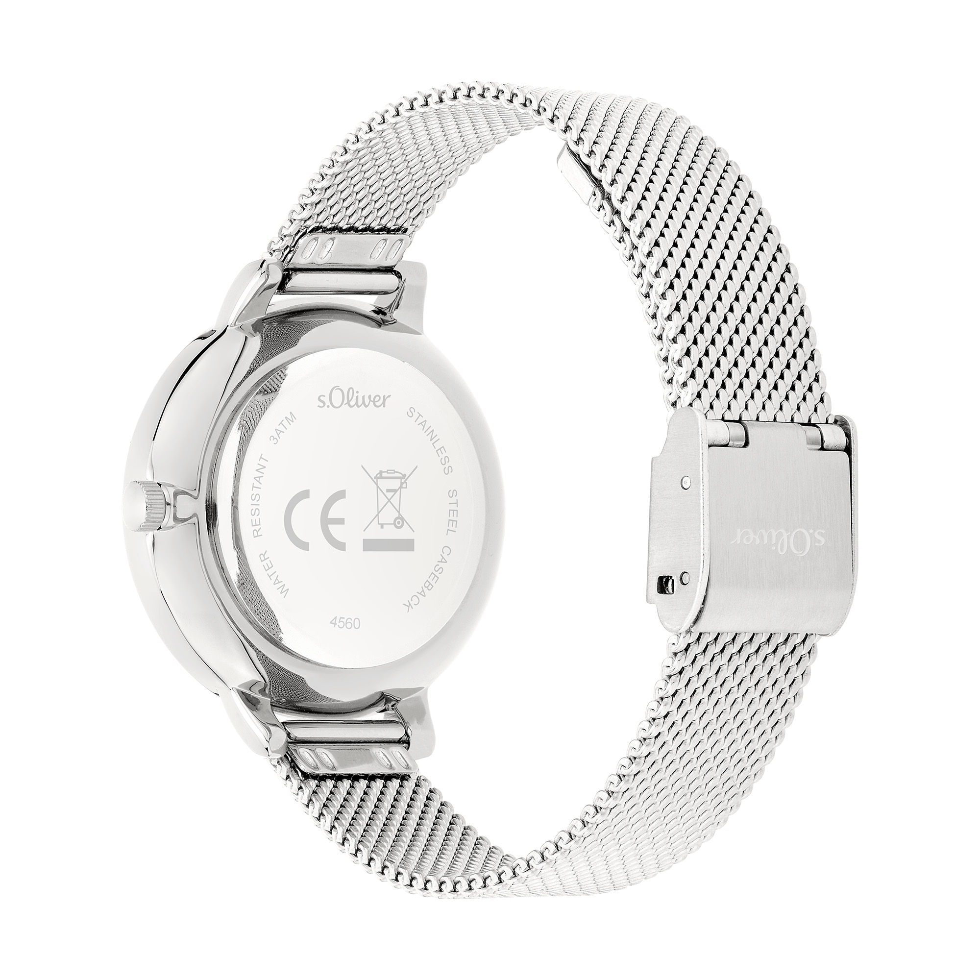 s.Oliver Quarzuhr »Lovely Time« Armbanduhr, Damenuhr, Edelstahlarmband, analog