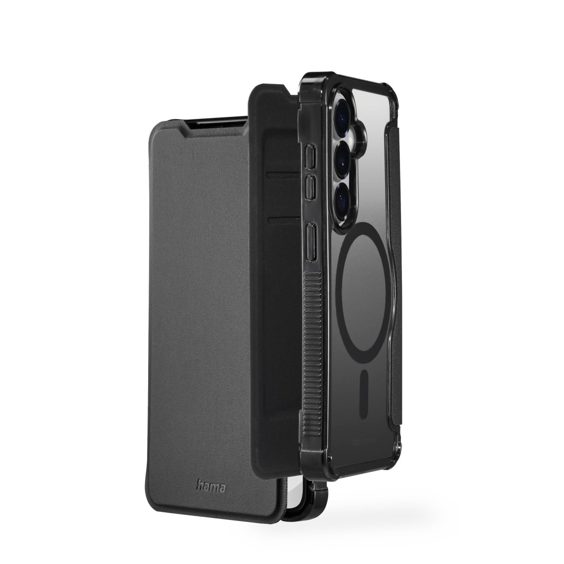 "HAMA Smartphone-Hülle ""Handytasche für Samsung Galaxy S26, klappbar"", schwarz, Smartphones, Hüllen, D3O Stoßschutz, Kartenfächer