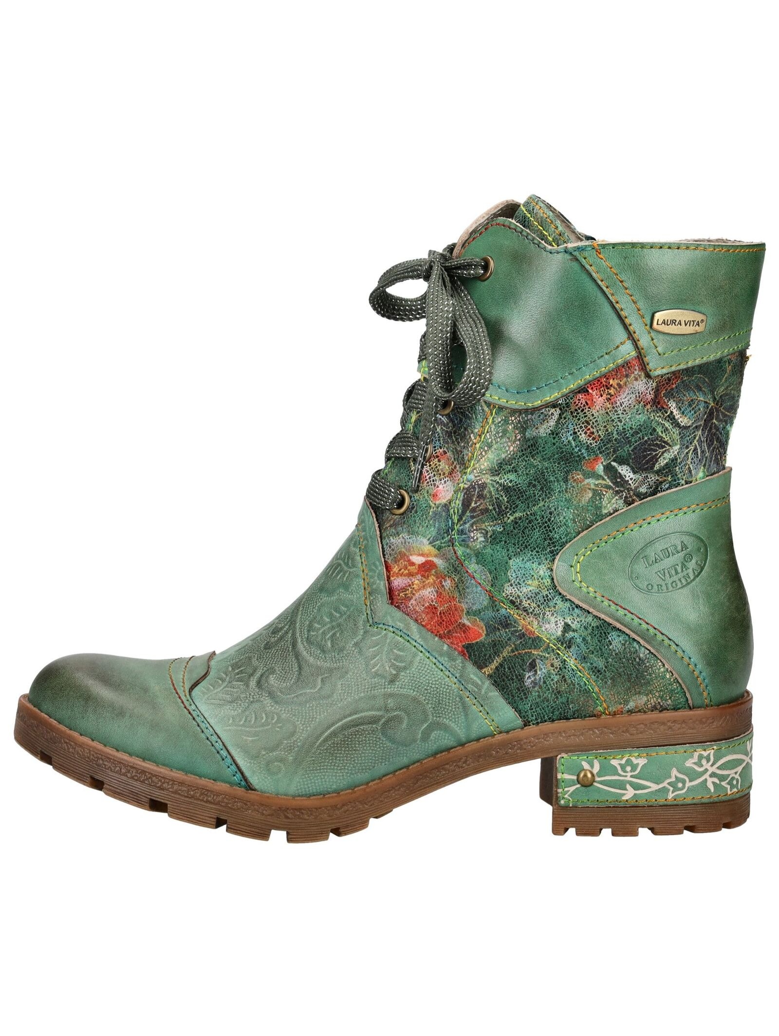 LAURA VITA Schnürstiefelette "LAURA VITA Stiefelette Lederimitat/Textil" günstig online kaufen