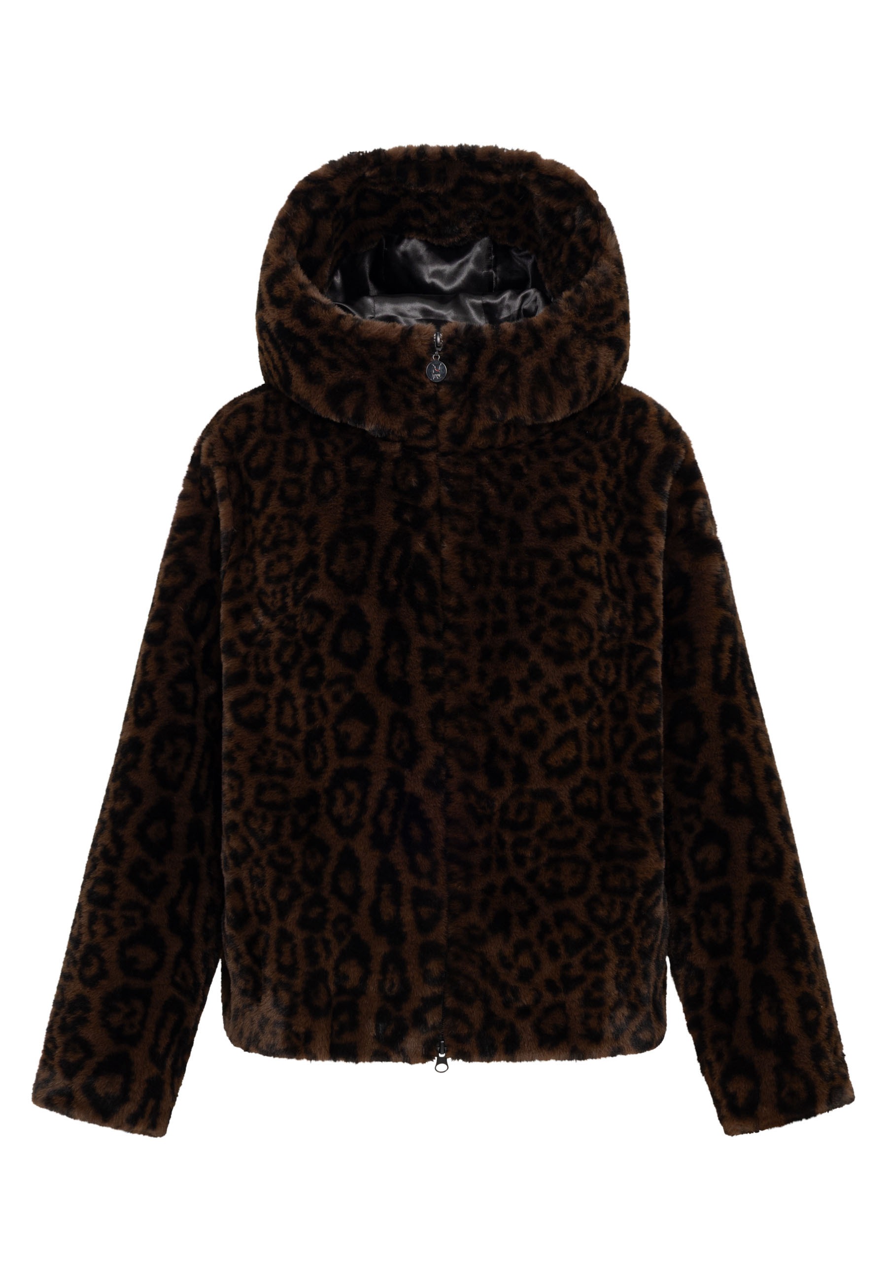 Frieda & Freddies Winterjacke »Frieda & Freddies Jacke mit Leo-Dessin und Kapuze«