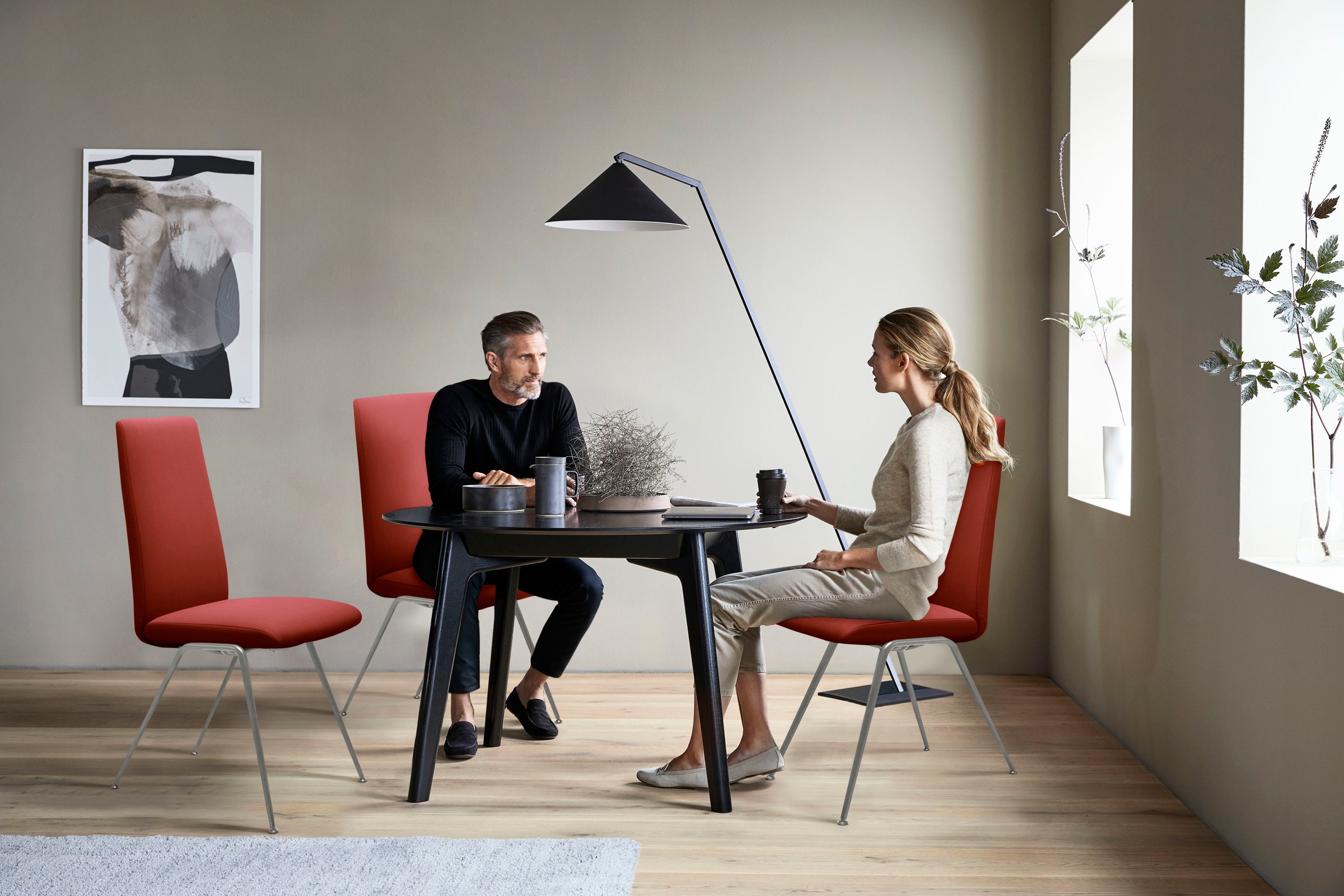 Stressless® Polsterstuhl »Laurel«, Microfaser DINAMICA, High Back, Größe L, mit Beinen aus Stahl in Schwarz matt