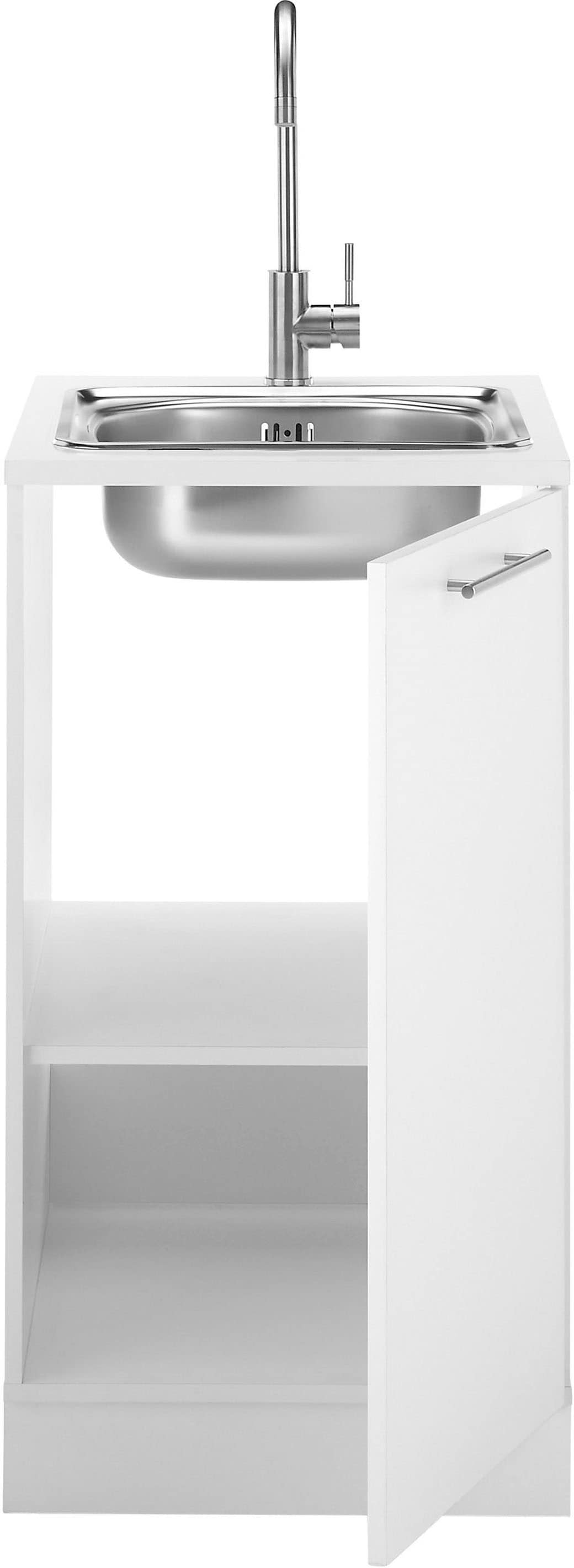 Laundreezy Spülenschrank »Laundreezy, Spülenschrank BxHxT 50x92x68 cm« 1 Stk. tlg. Breite 50cm, Tür L/R montierbar, Softclose, höhenverstellbare Füße