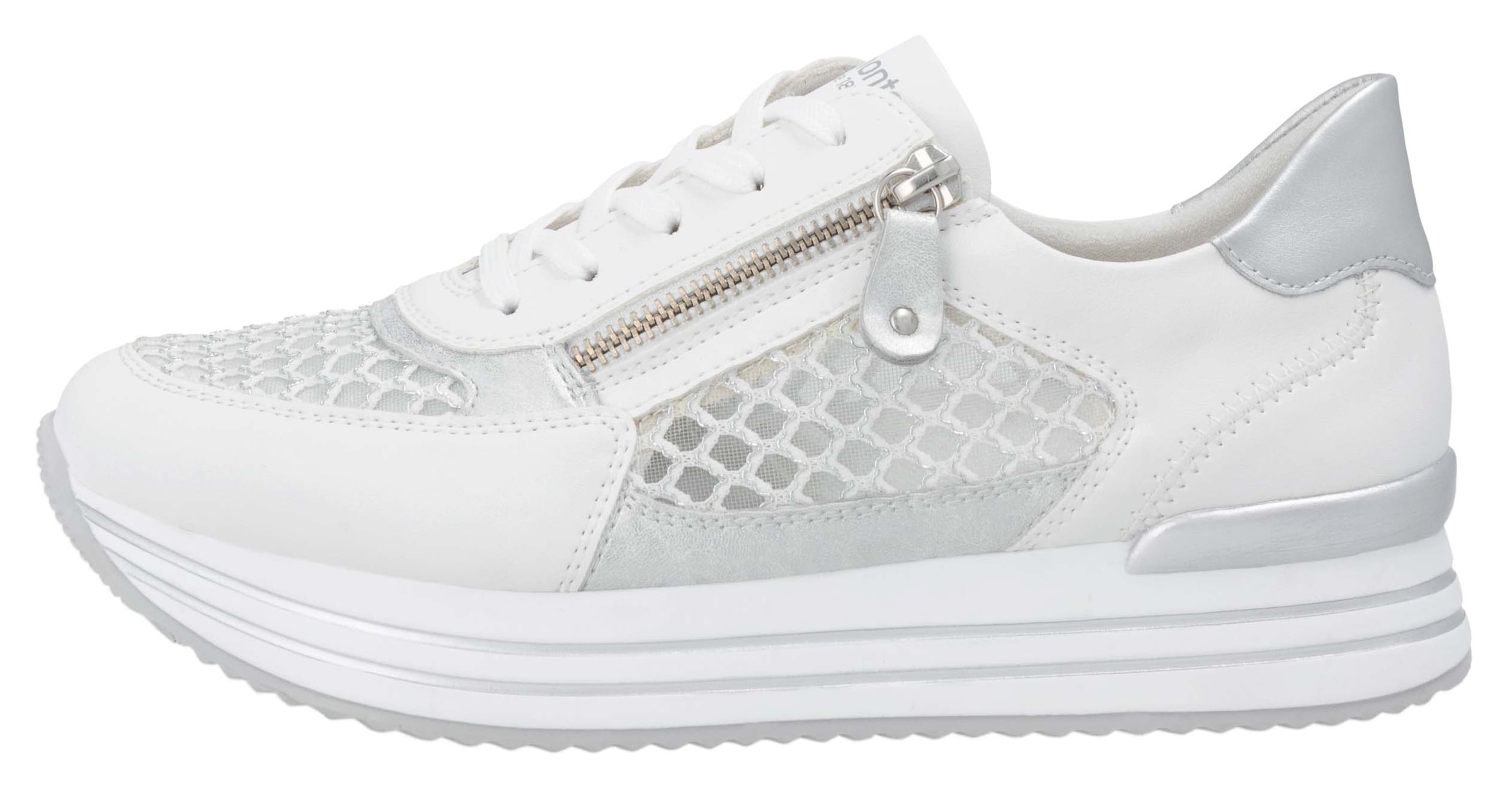 Remonte Plateausneaker, Freiezitschuh, Halbschuh, Schnürschuh, vegan, Kontrastbesatz