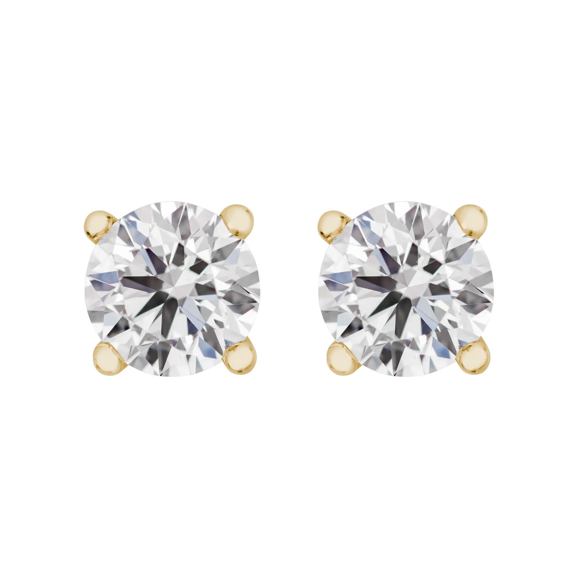 LYOMI Paar Ohrstecker »585/- Gelbgold 2 synth. Diam. 1,0 ct.«