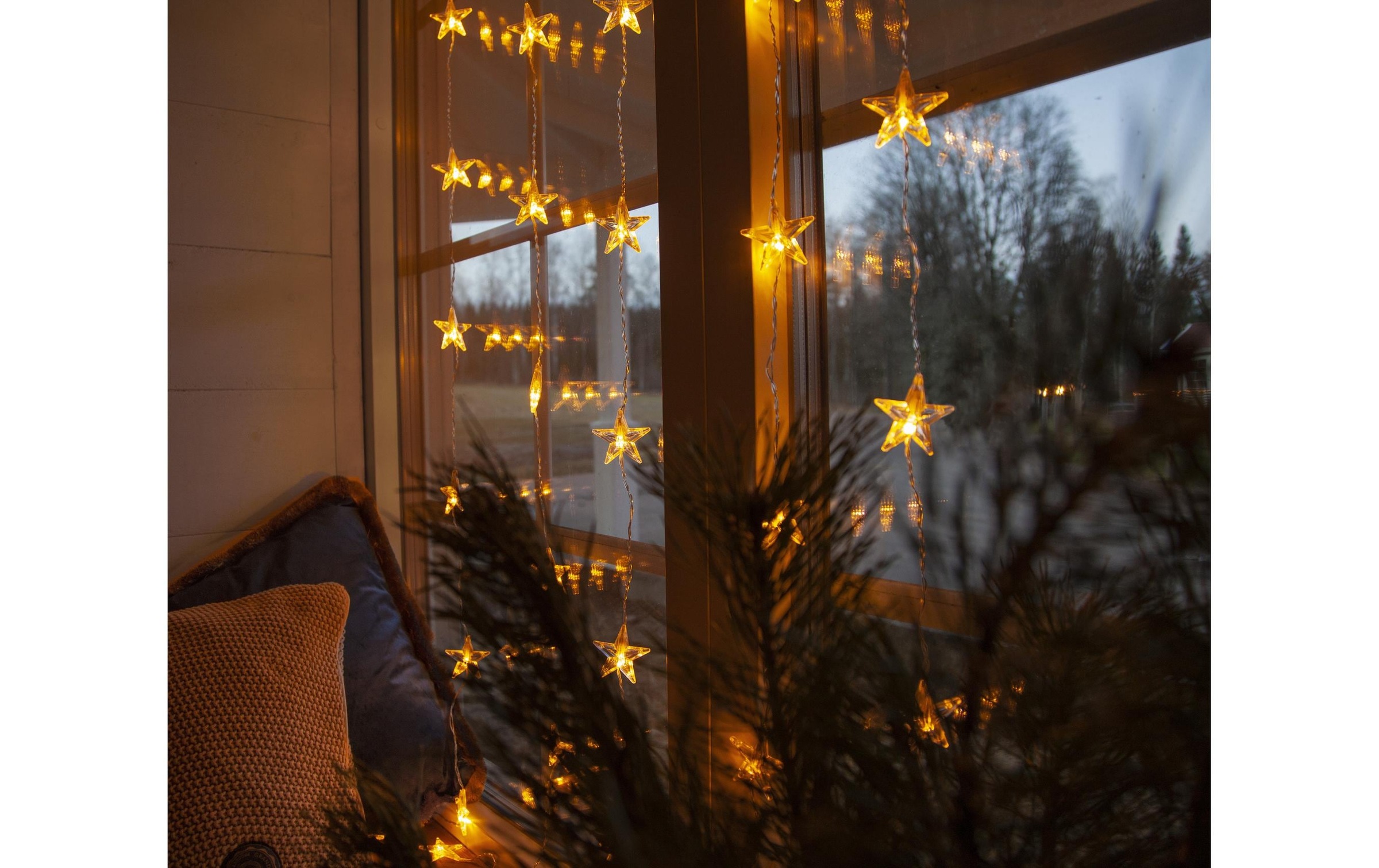 Parforce Traditional Hunting LED-Lichtervorhang »Sterne, Warmweiss, 30 LED« 30 Stk.-flammig