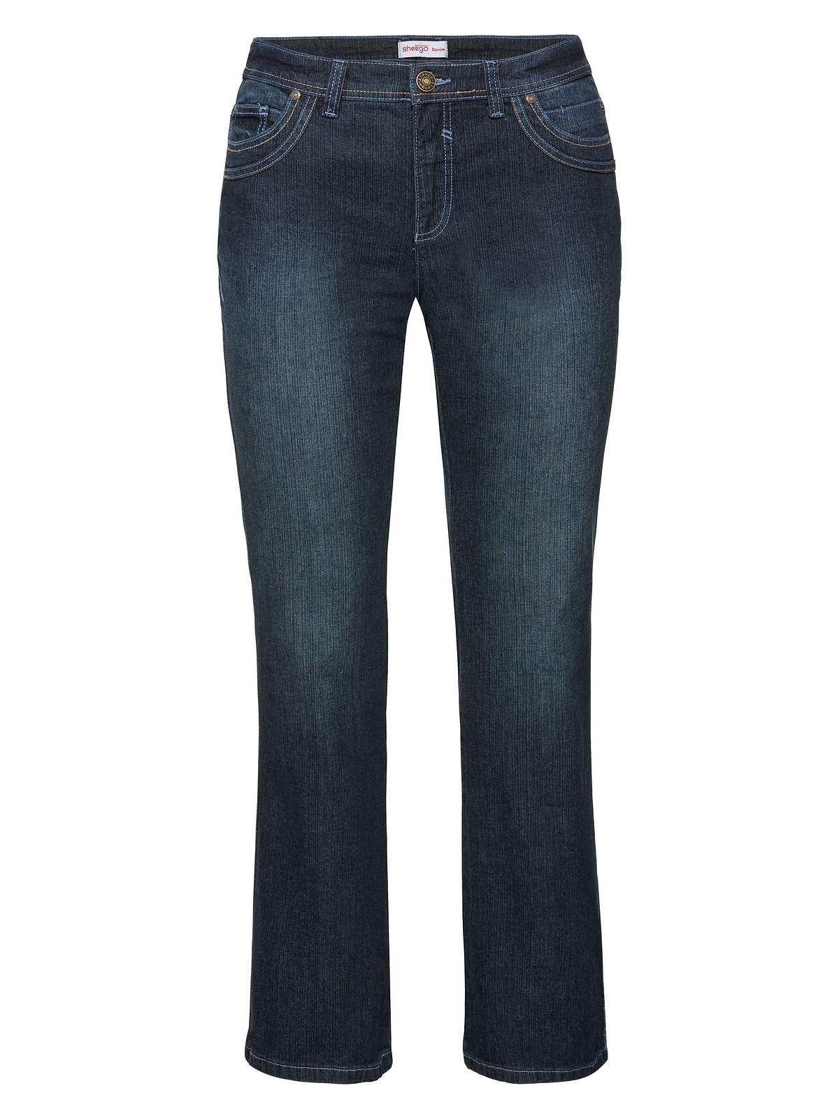 | kaufen »Große Größen«, online Sheego mit Stretch-Jeans BAUR Used-Effekten