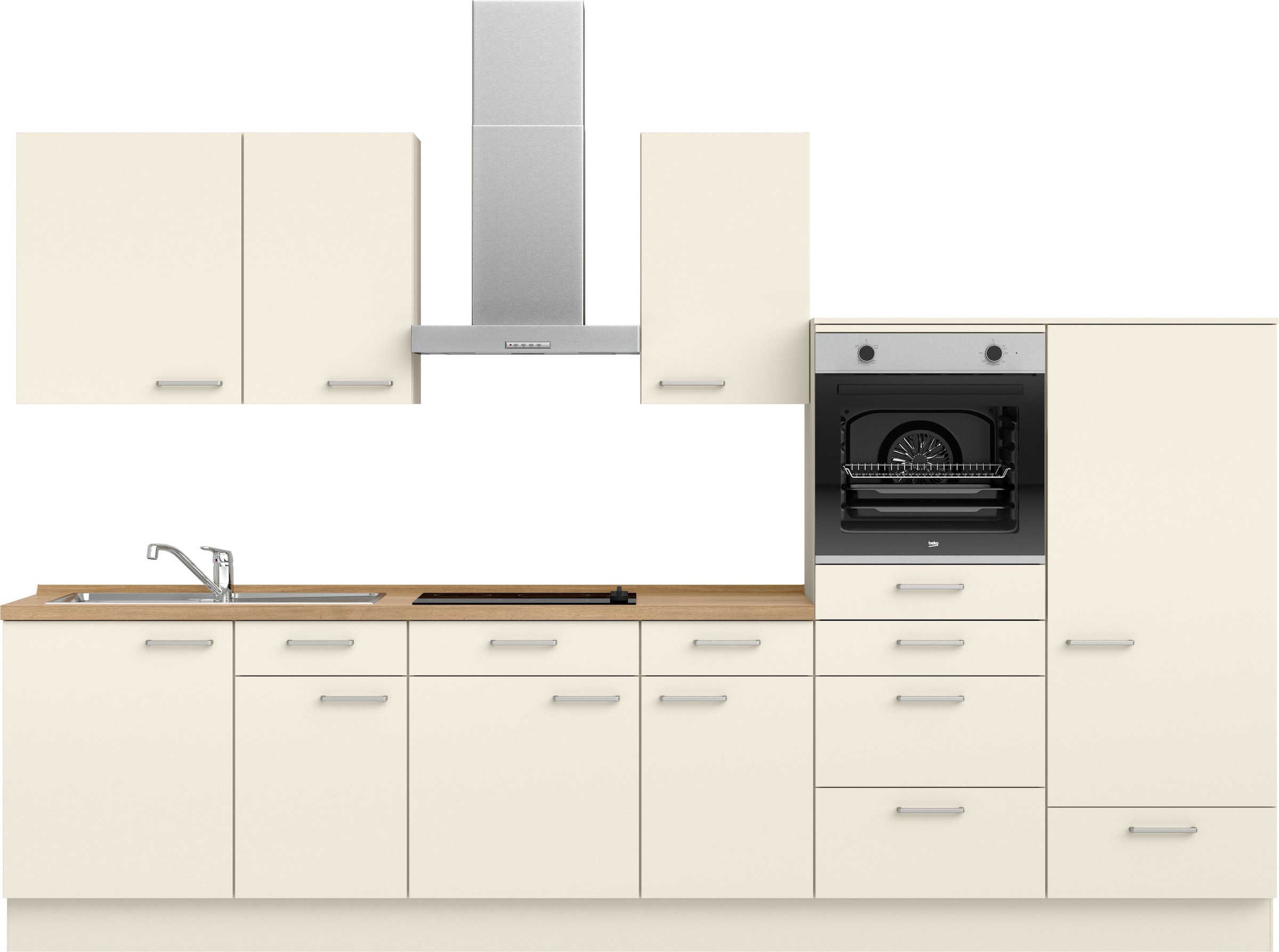 nobilia 1100000002199 ""Touch I", NEU: individuell anpassbar mit gratis Profi-Beratung" vormontiert, Breite 330 cm, Ausrichtung wählbar, wahlw. mit E-Geräten
