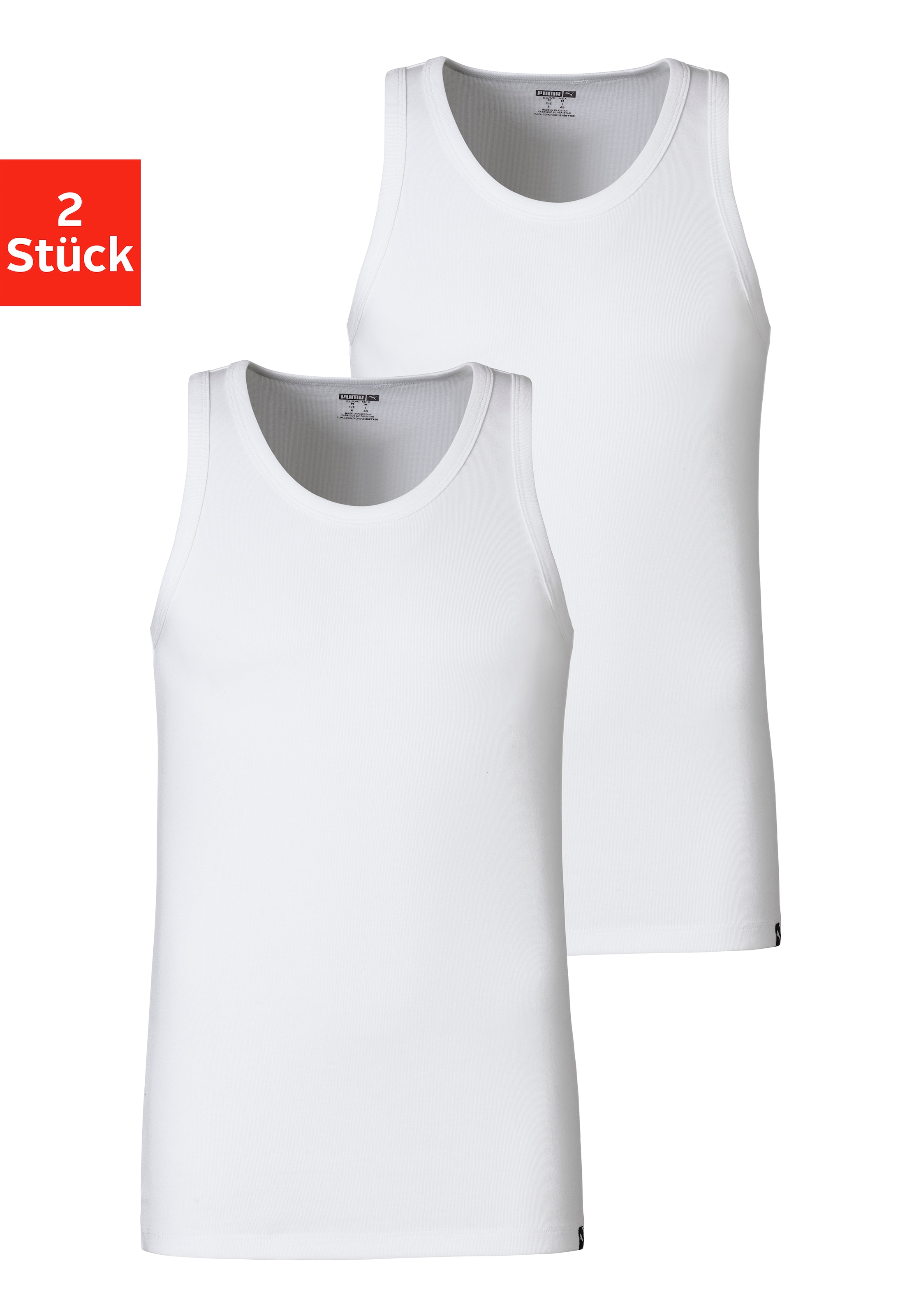 PUMA Tanktop, (Packung, 2er-Pack), mit Rundhalsausschnitt