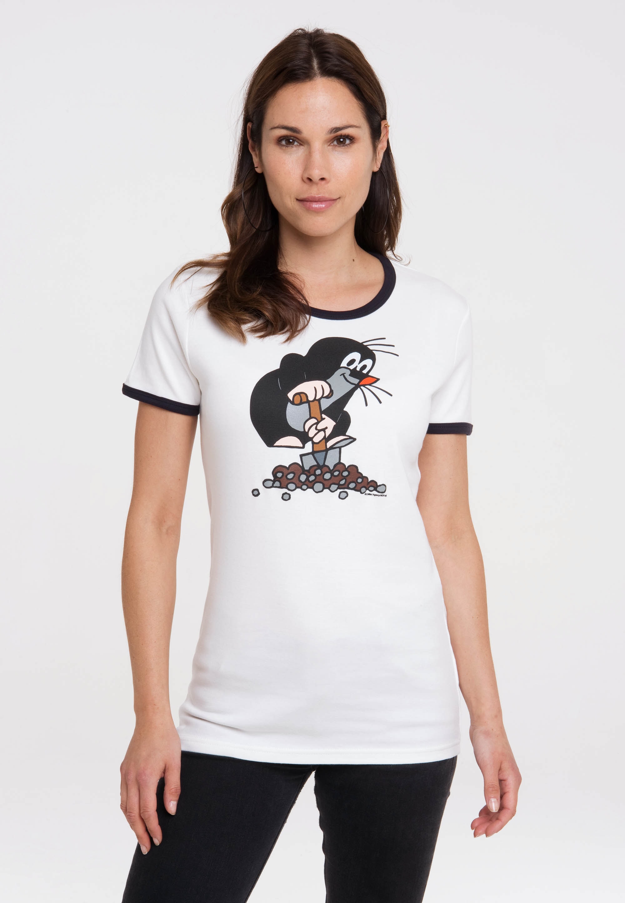 LOGOSHIRT T-Shirt | lizenziertem Maulwurf«, online »Der Print kleine BAUR bestellen mit