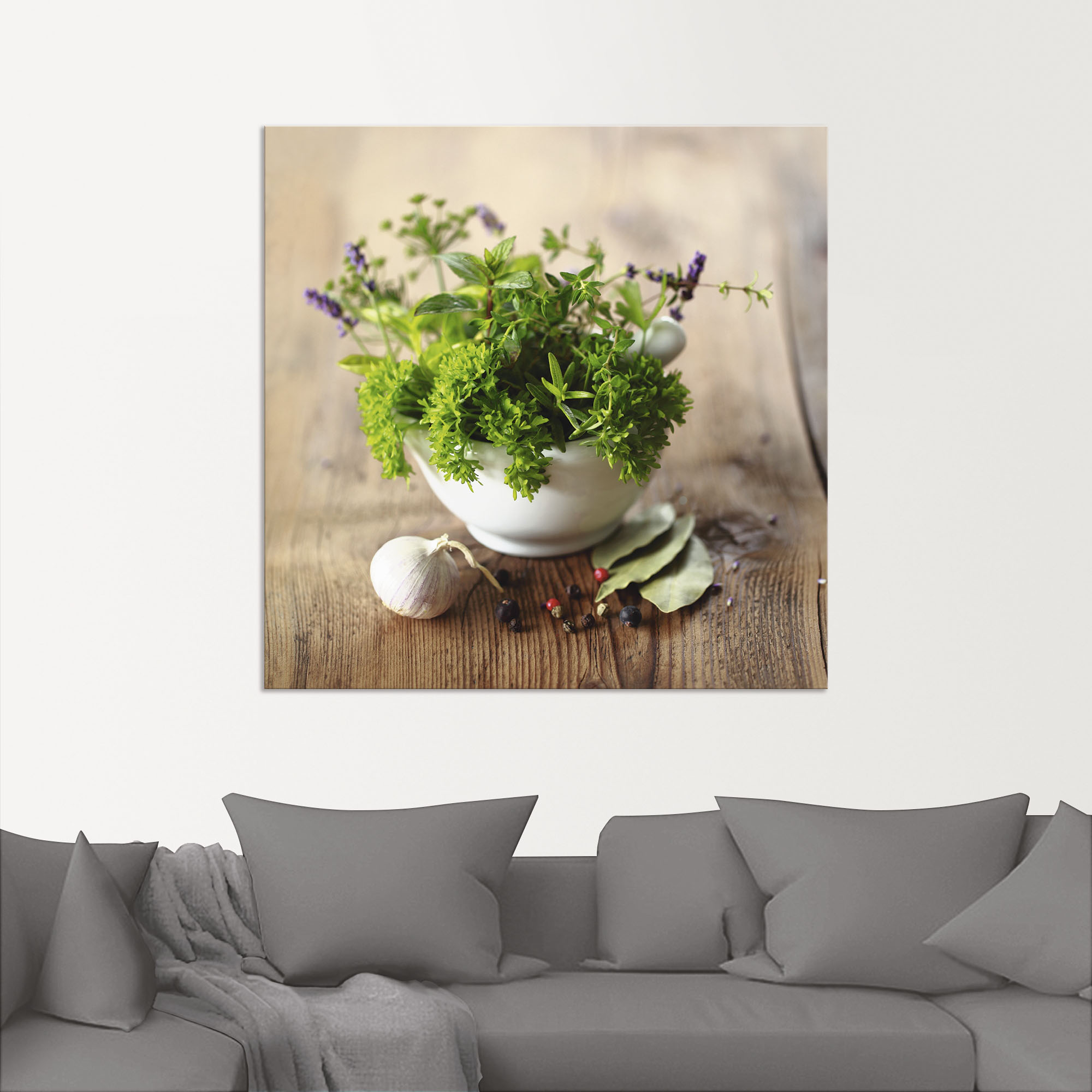 Thumbnail - Artland Wandbild "Verschiedene Kräuter - Küche", Arrangements, (1 St.), als Alubild, Outdoorbild, Leinwandbild, Poster, ...