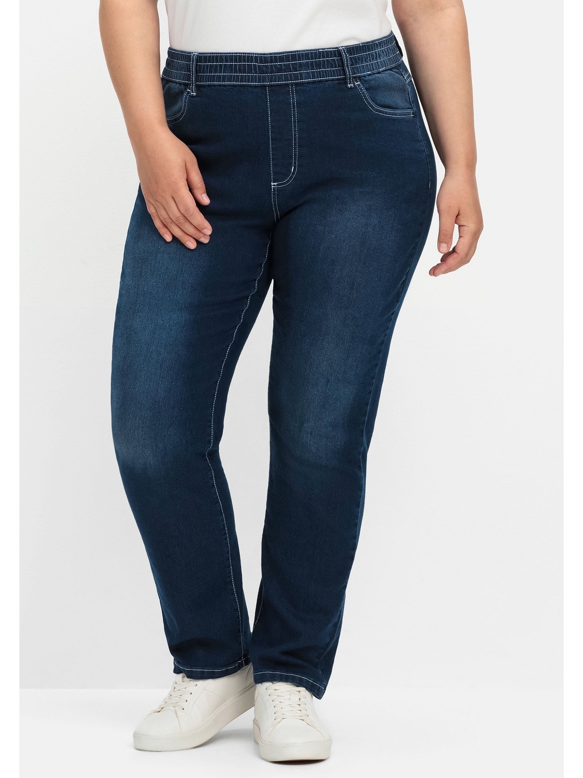 Sheego Gerade Jeans »Große Größen«, mit Rundum-Dehnbund