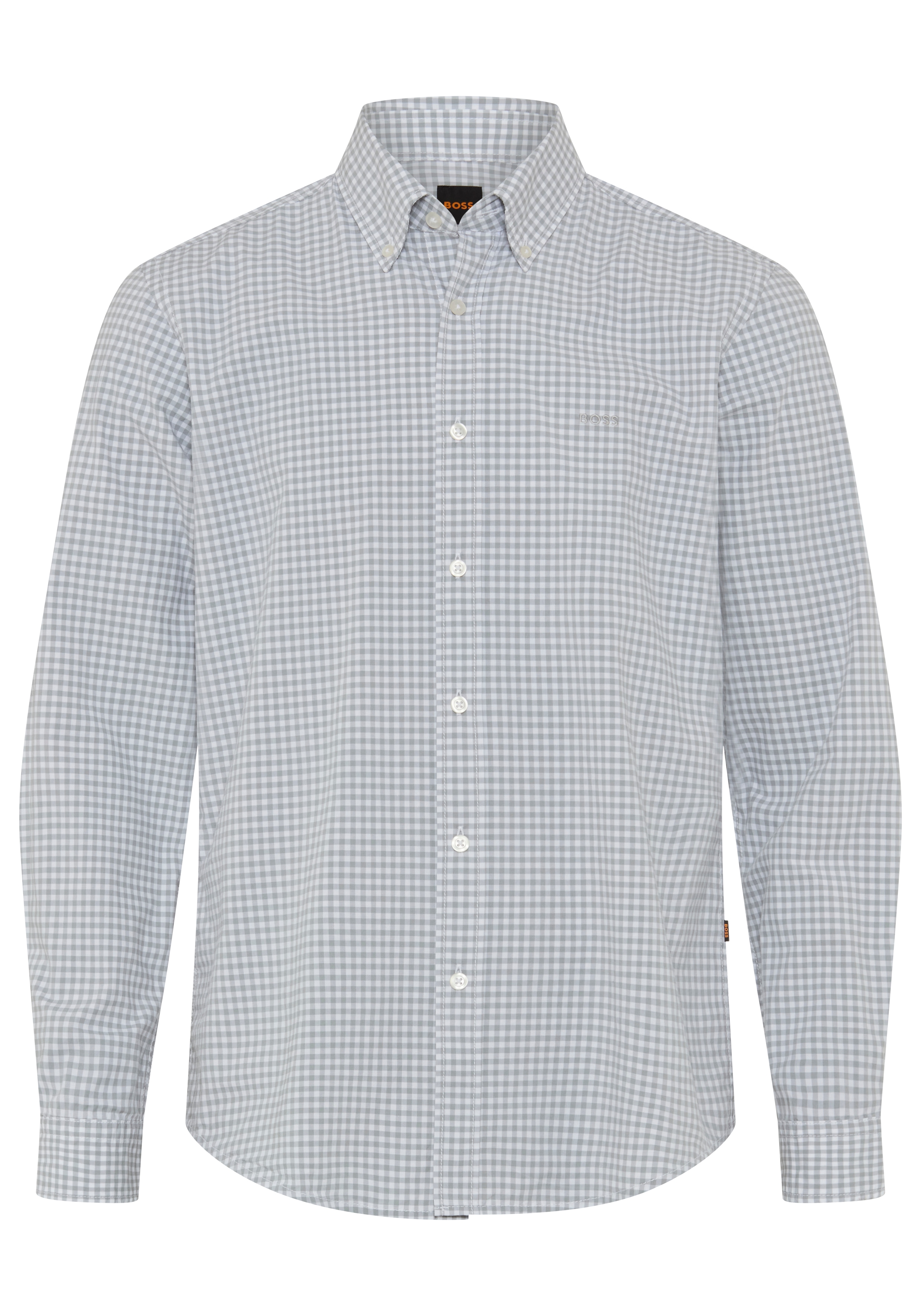 BOSS ORANGE Langarmhemd "Rickert M" Button-down-Kragen, Baumwoll-Stretch, Regular Fit