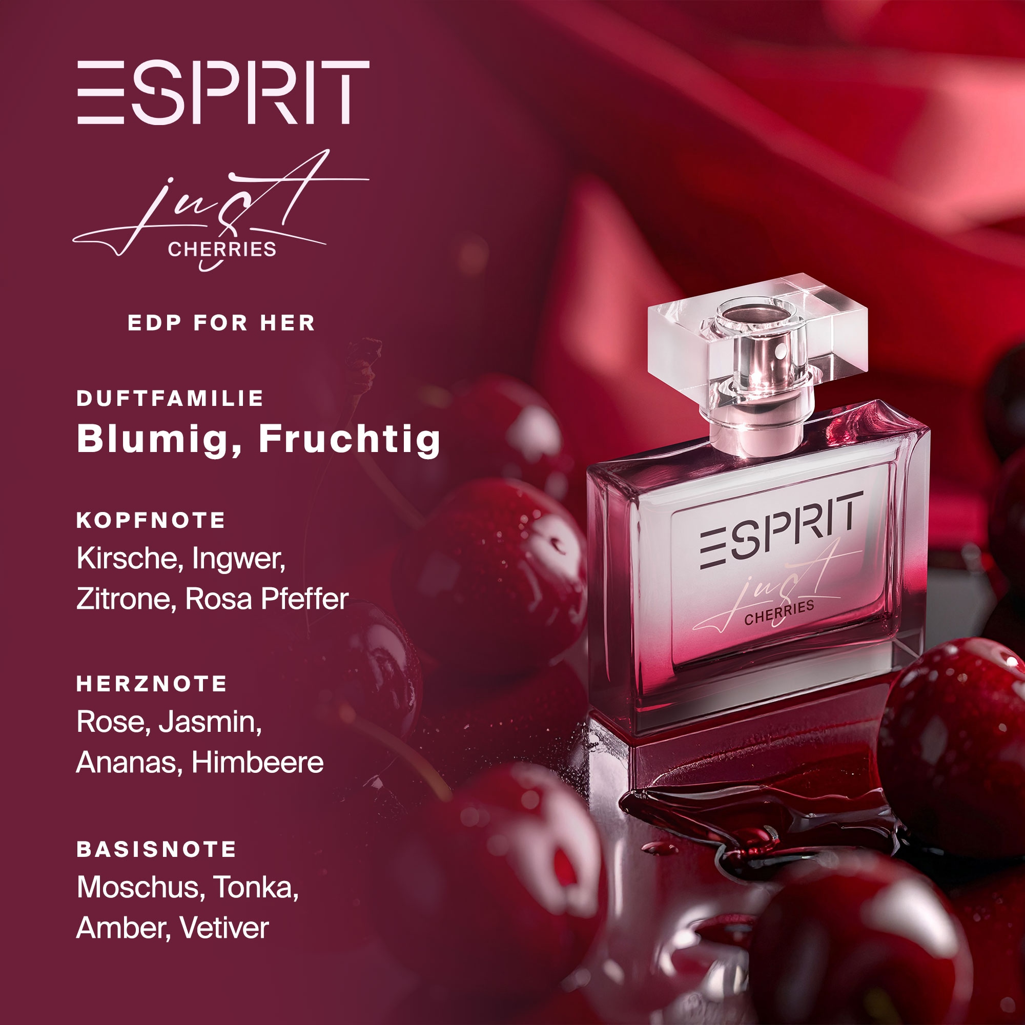 Esprit Eau de Parfum »ESPRIT JUST CHERRIES for her EdP 20 ml« , 