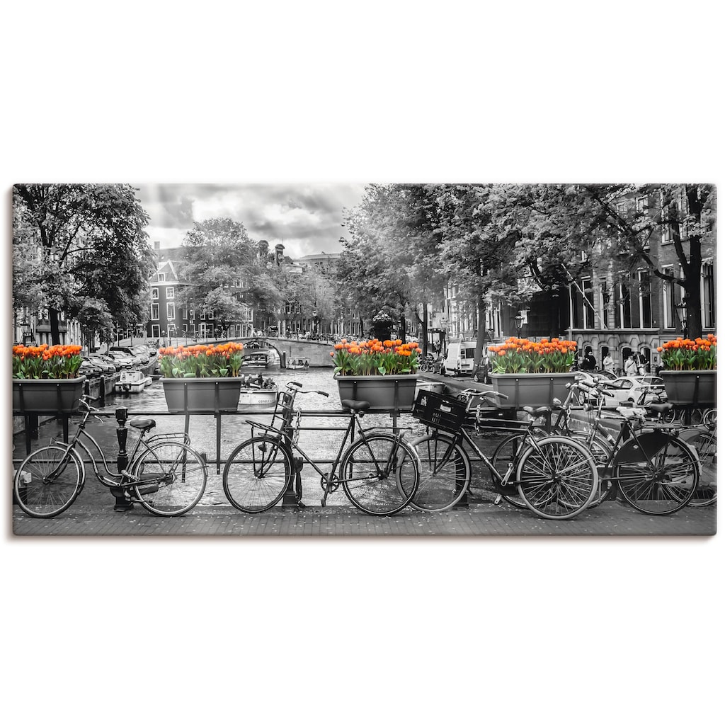Artland Wandbild »Amsterdam Herengracht I«, Fahrräder, (1 St.)
