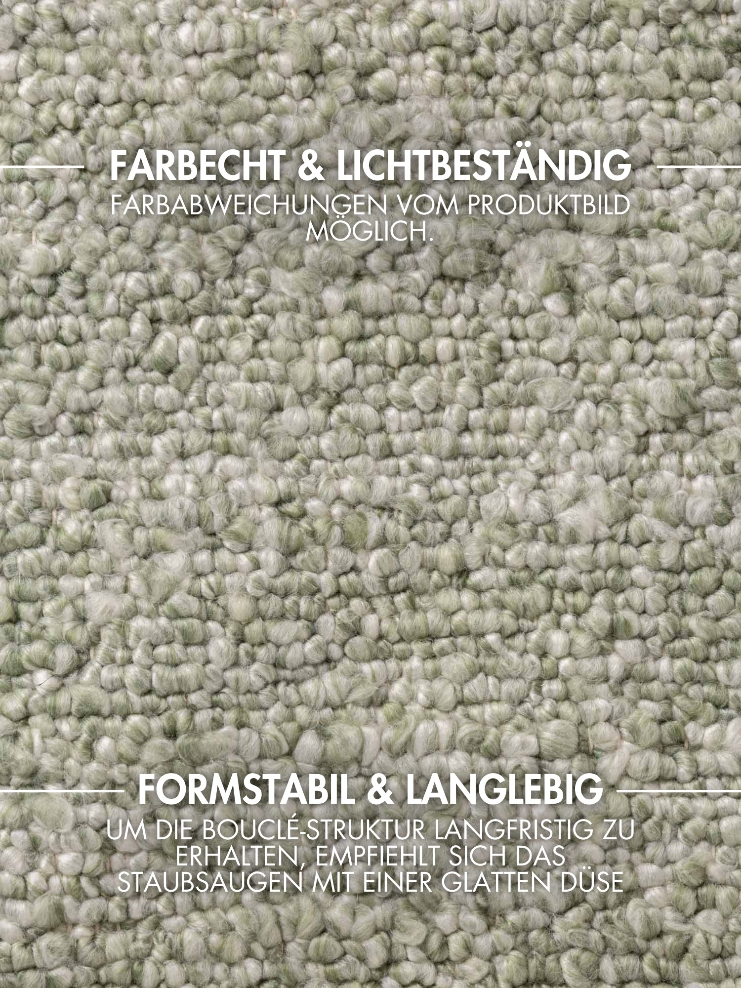 Teppich TED BAKER "Soft Bouclé Portobello, auch als Läufer", hellgrün, B:200cm H:10mm L:290cm, Polyester, Teppiche, Teppich, Woll-Optik, Bouclé Meliert, Wohnzimmer, Esszimmer, Schlafzimmer, Flur 3