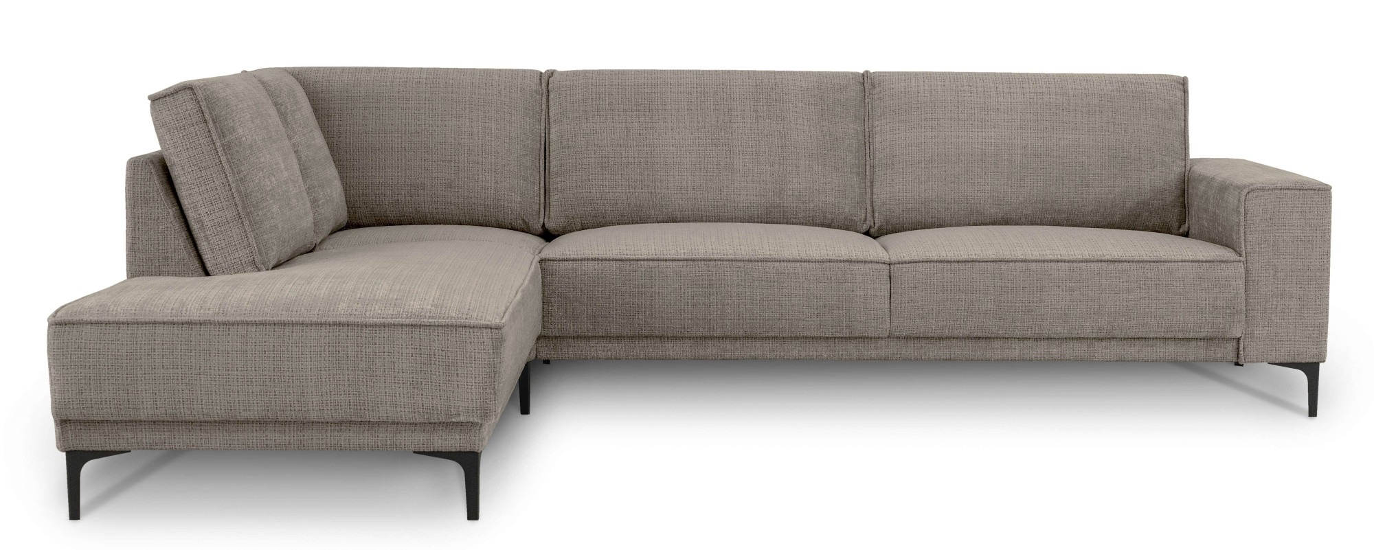 Places of Style Ecksofa "Polsterecke Oland, Struktur, Flachgewebe, Luxus-Mi günstig online kaufen