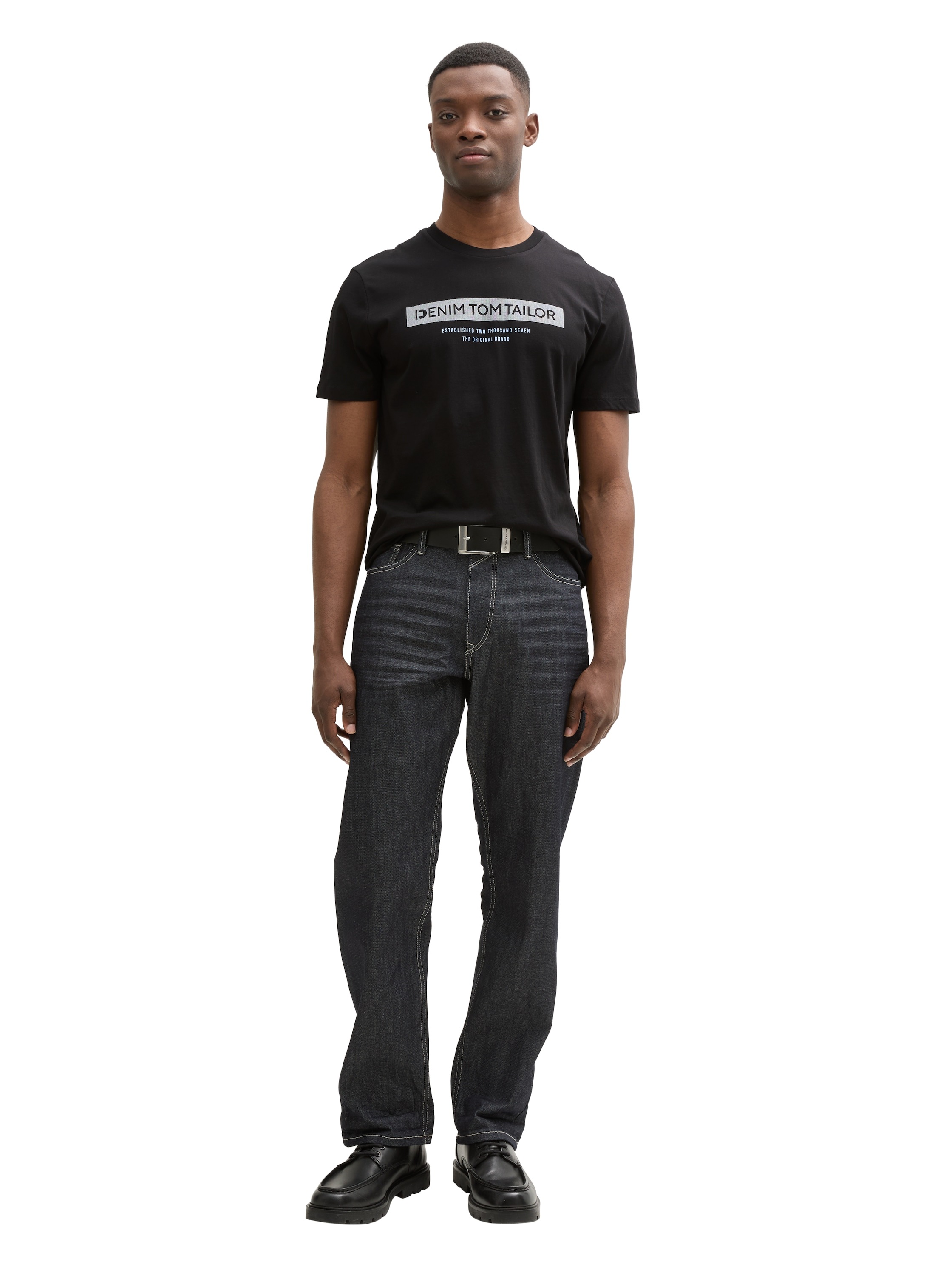 Tom Tailor Denim Damen Rundhalsshirt Schwarz Gr. L 3