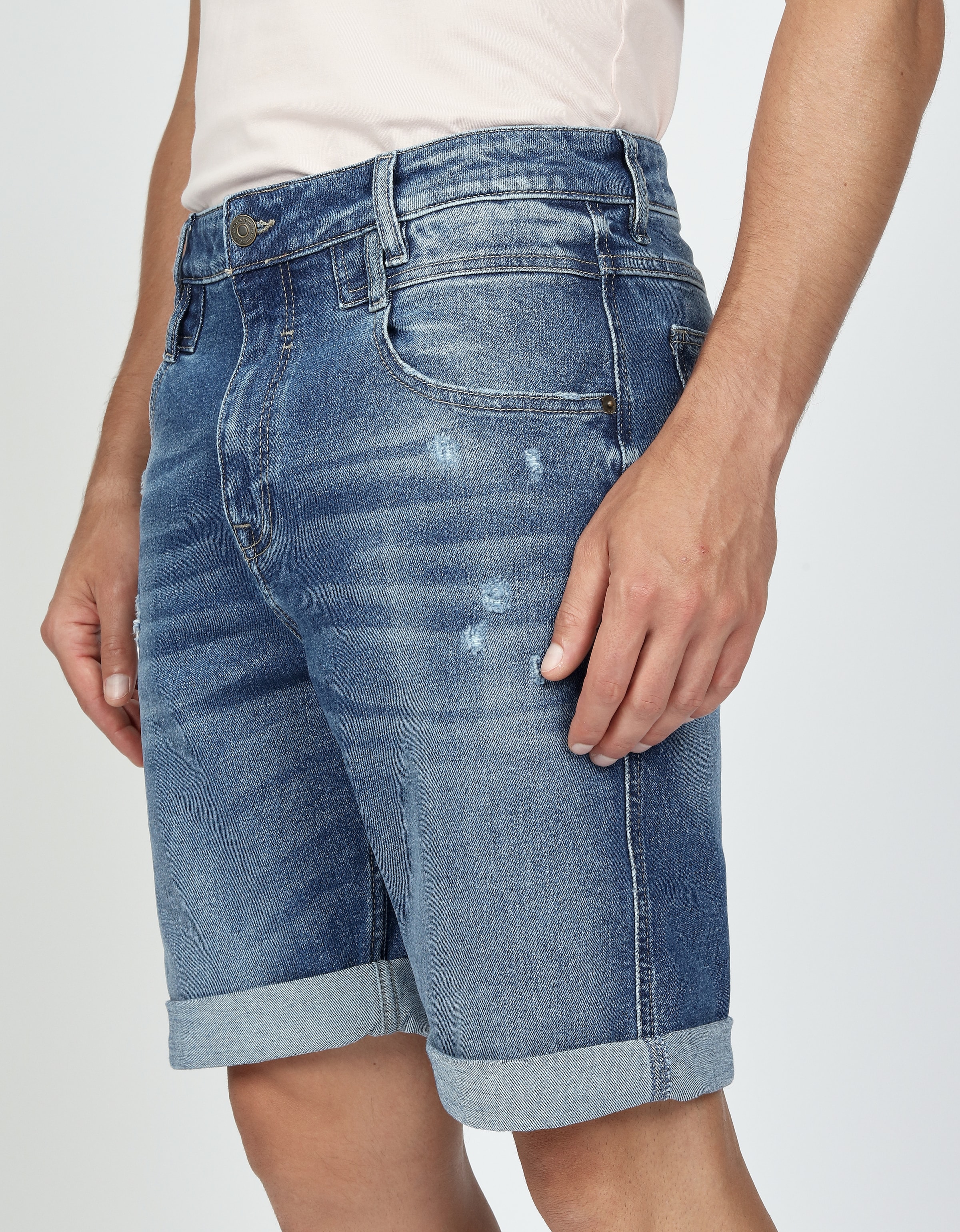 GANG Jeansshorts »94MARCO«, mit Doppelbunddetail