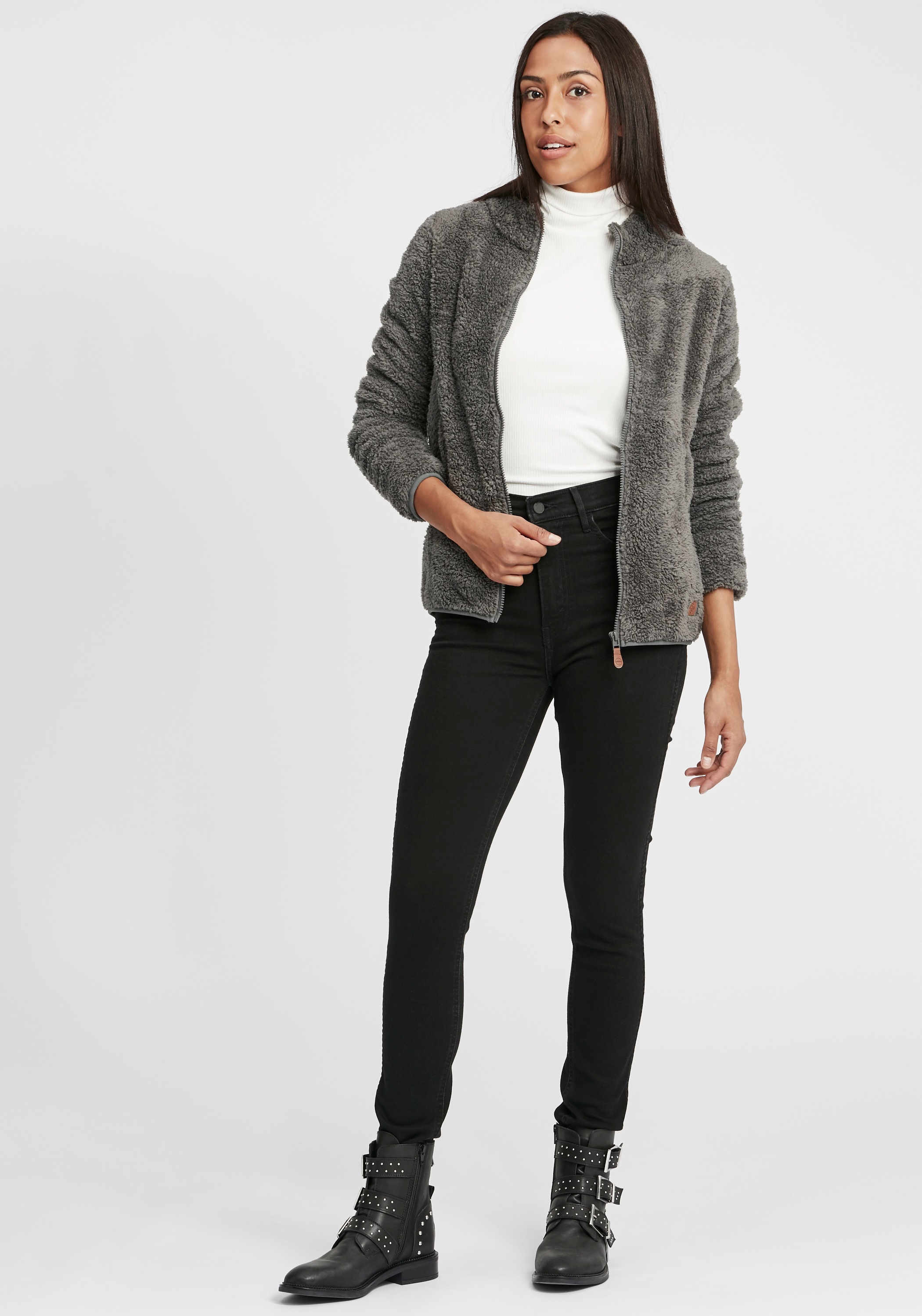 OXMO Telsa Damen Fleecejacke Sweatjacke Jacke