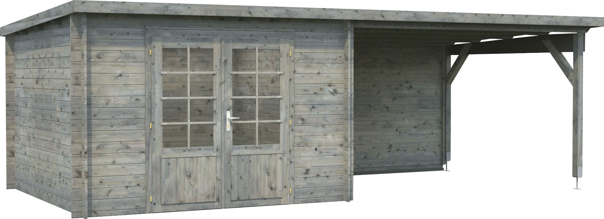 Palmako "Ella" 8,7+10,0 m², mit Anbaudach