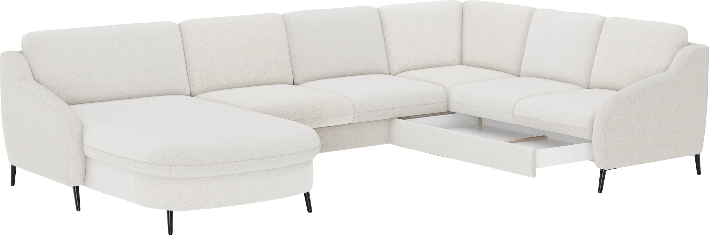 sit&more Wohnlandschaft »Soul U-Form«, wahlweise mit Bettfunktion und Bettkasten oder Schubkasten