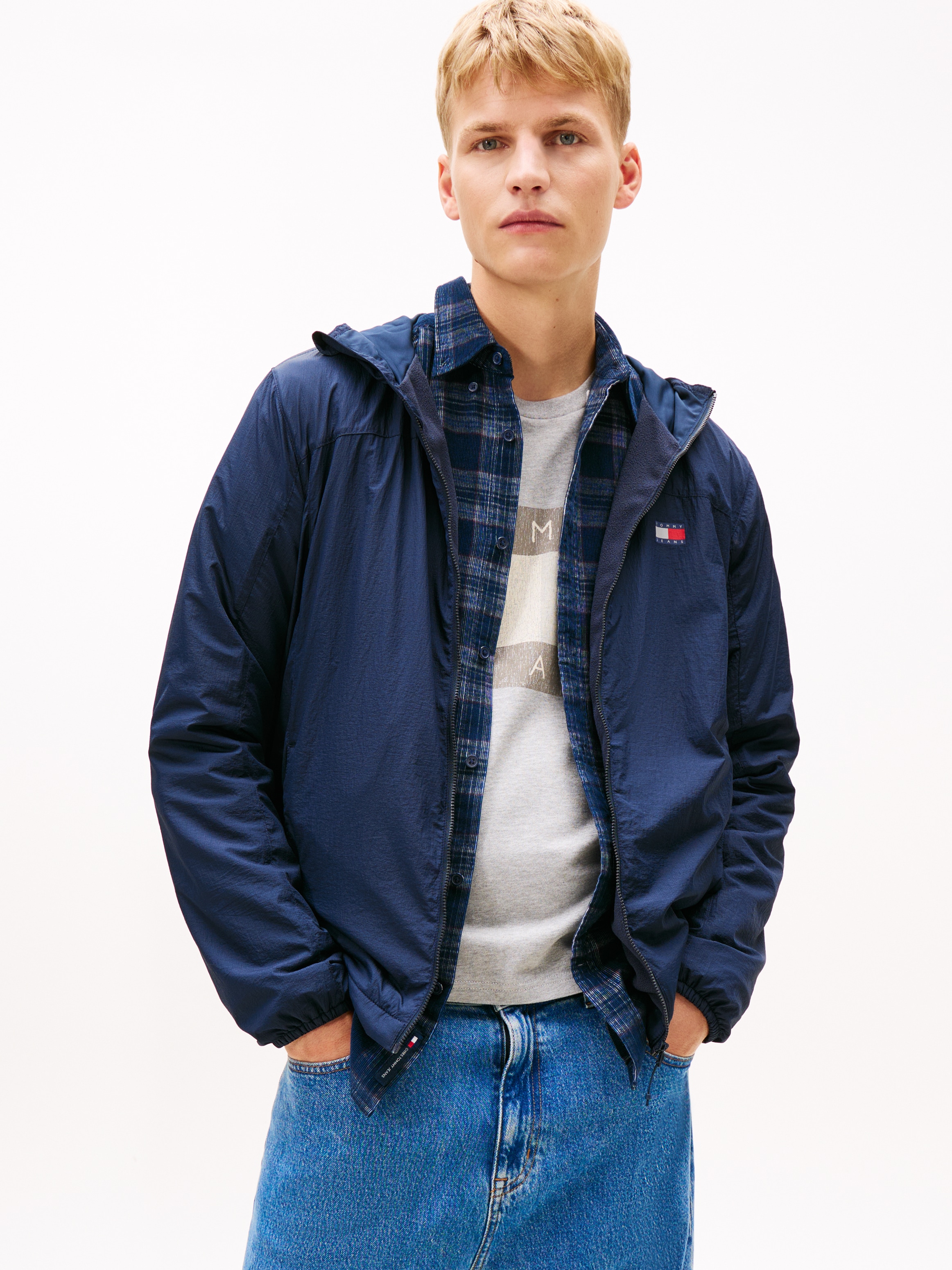 Tommy Jeans Collegejacke "TJM FLEECE CHICAGO" mit Kapuze günstig online kaufen