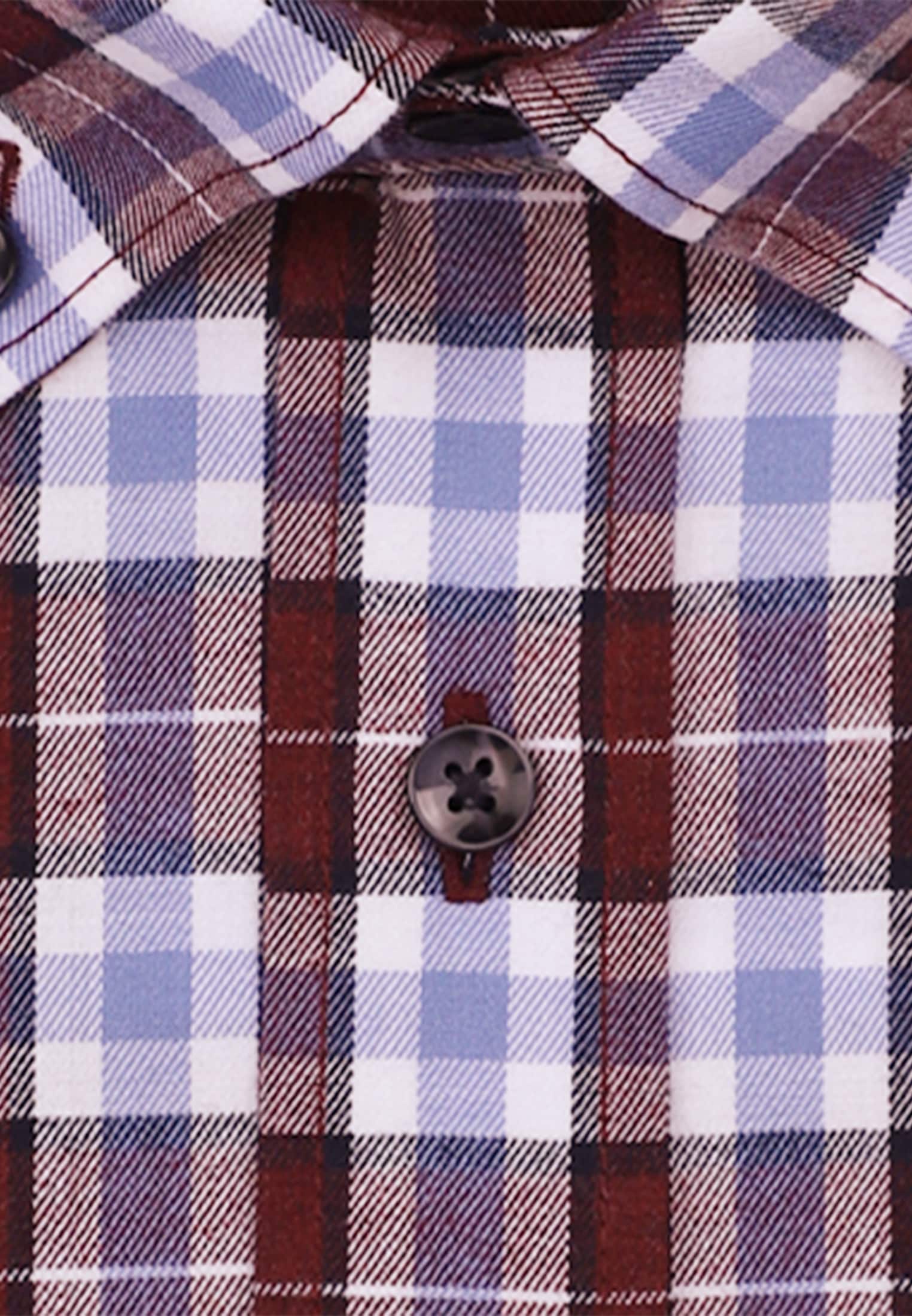 seidensticker Flanellhemd »Slim«, Slim Langarm Button-Down-Kragen Karo