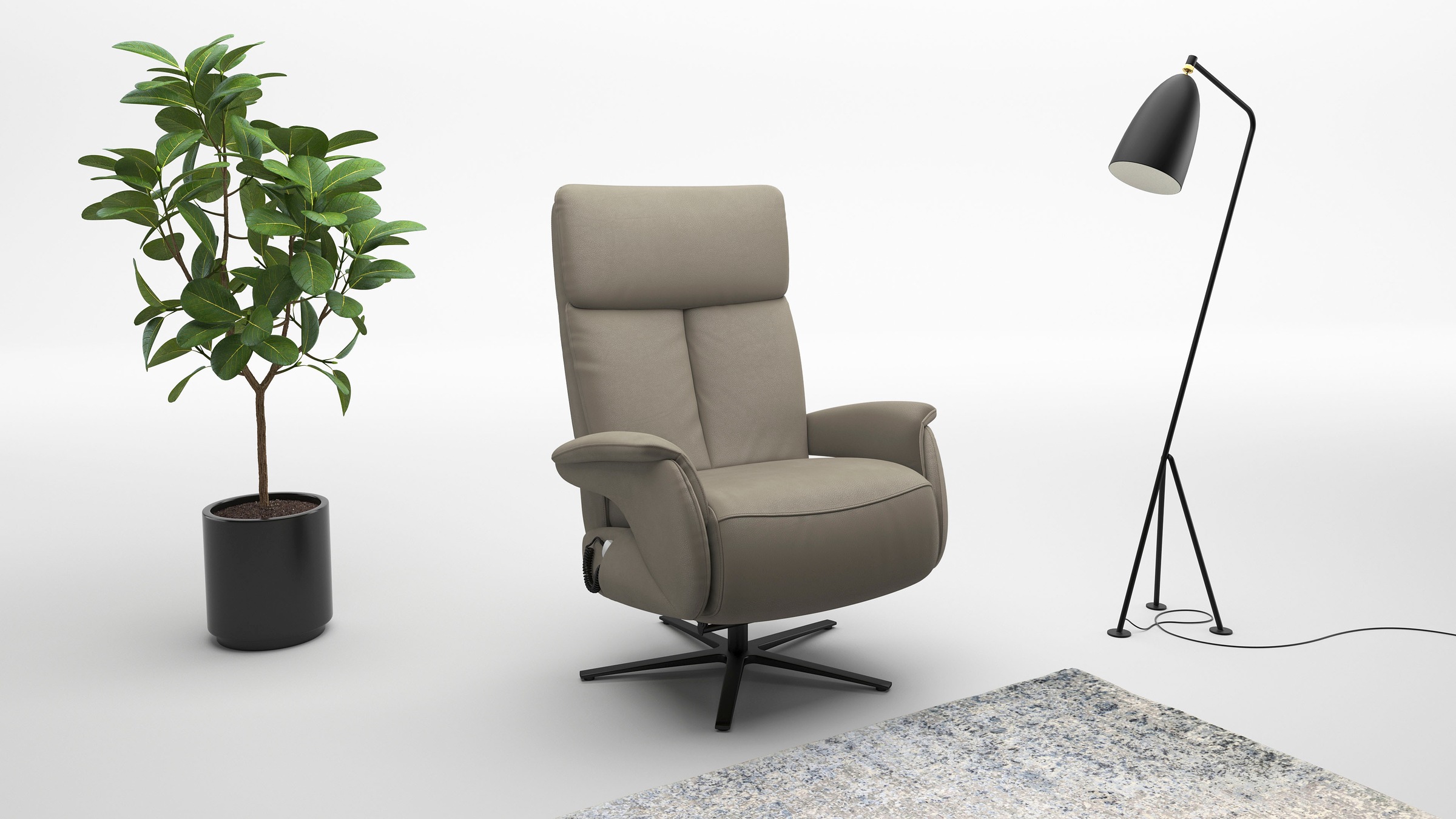 sit&more TV-Sessel "Triple Seven Xtra large, bis 200kg belastbar, mit Herz-Waage Funktion" inkl. Kopfteil- & Drehfunktion, wahlweise mit Akku und Aufstehhilfe
