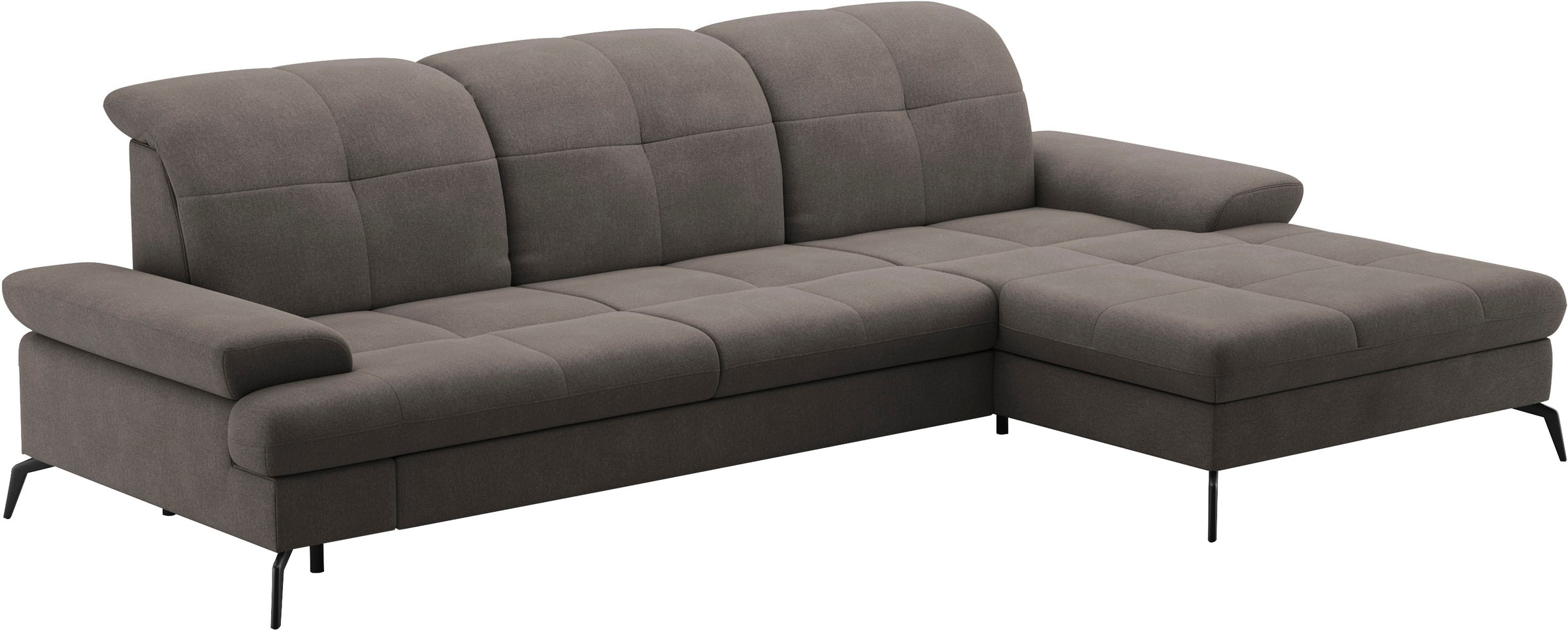sit&more Ecksofa »Amica, L-Form, inkl. Sitztiefenverstellung & Armteilverstellung«, wahlweise mit Bettfunktion, Bettkasten und Kopfteilverstellung