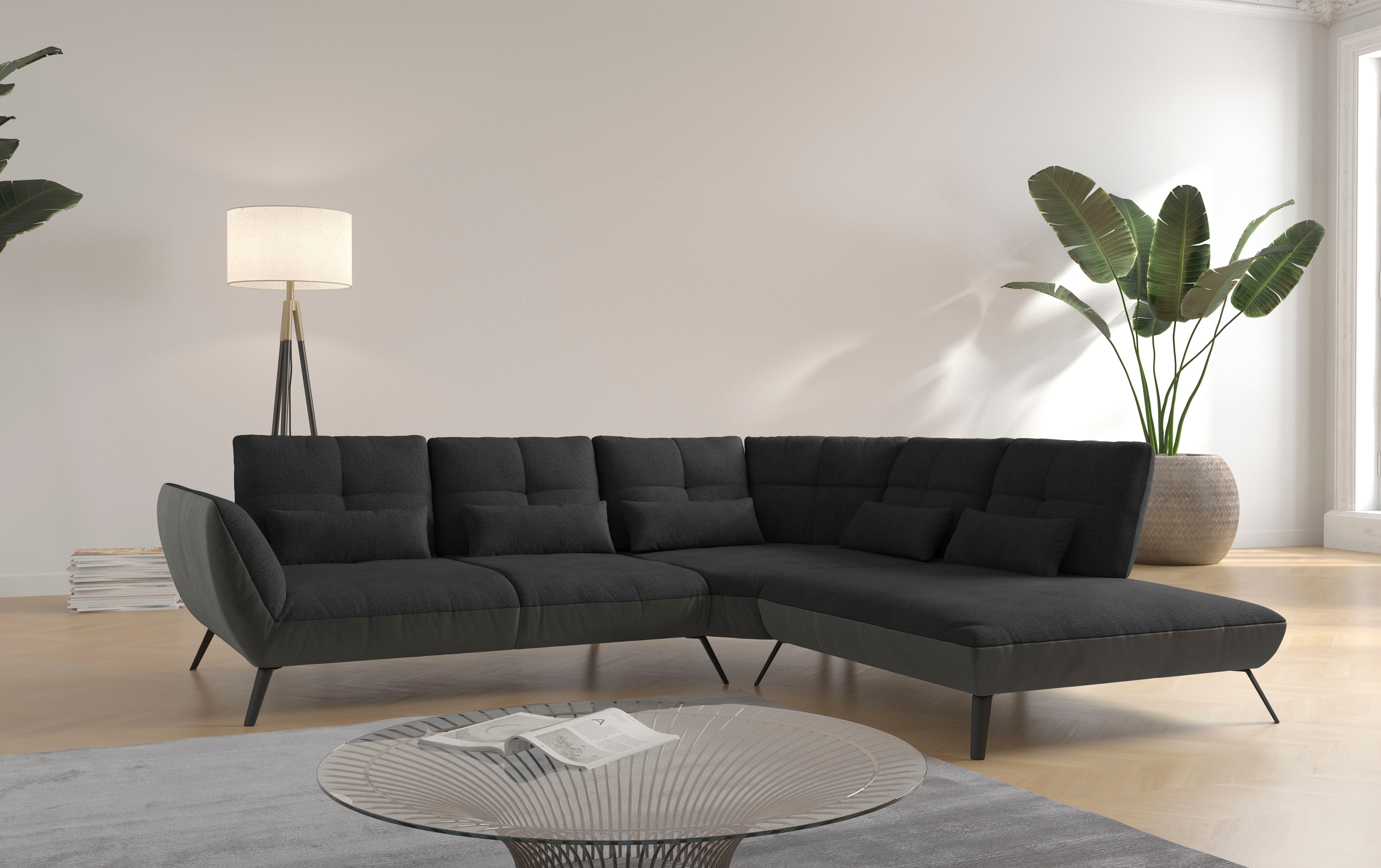 OTTO home Ecksofa "Mikado L-Form" inkl. Sitztiefenverstellung und Armteilverstellung