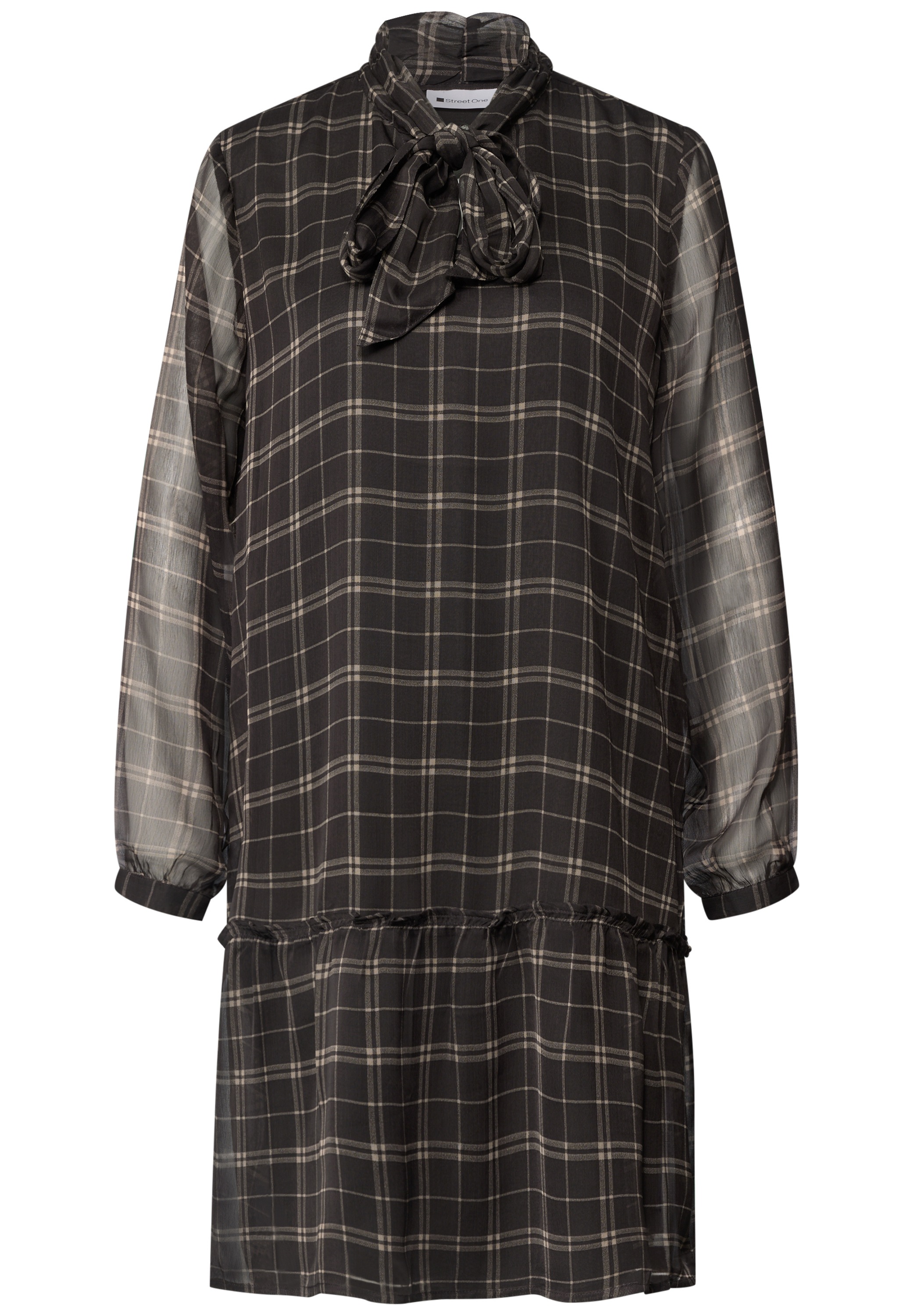 STREET ONE Midikleid Ohne Taschen mit Schleifendetail