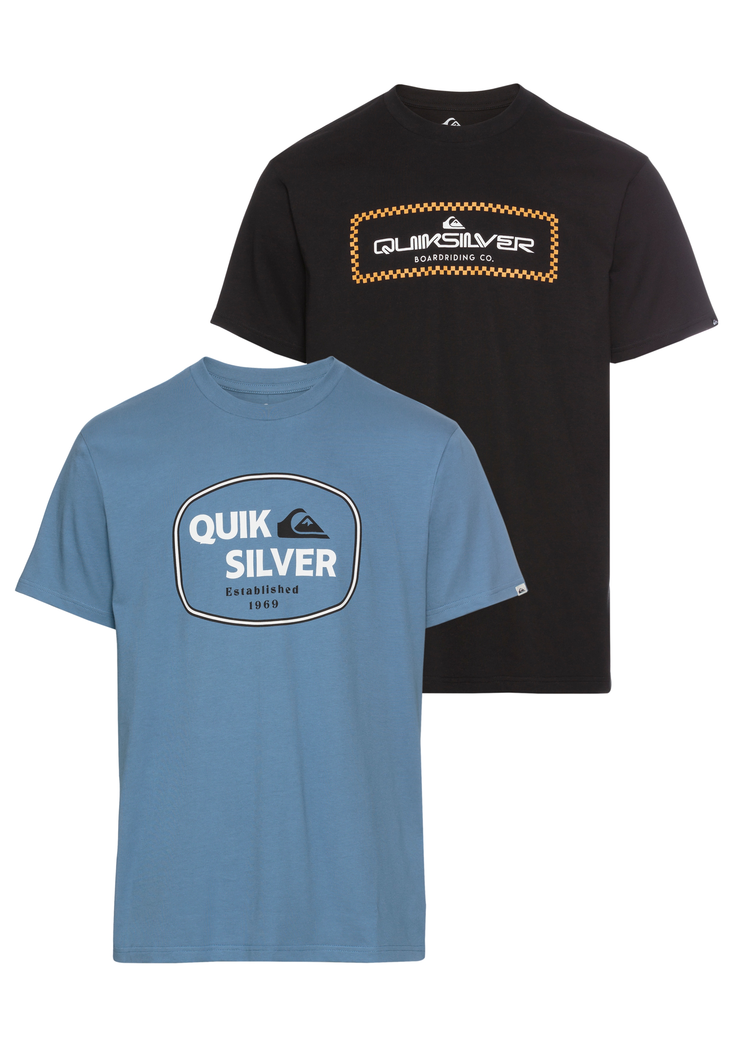 Quiksilver T-Shirt "JUST FRAMED LOCKUP SHORT SLEEVE PACK YM" 2 Stk. Doppelpack mit 2 T-Shirts, Kurzarm, aus Baumwolle