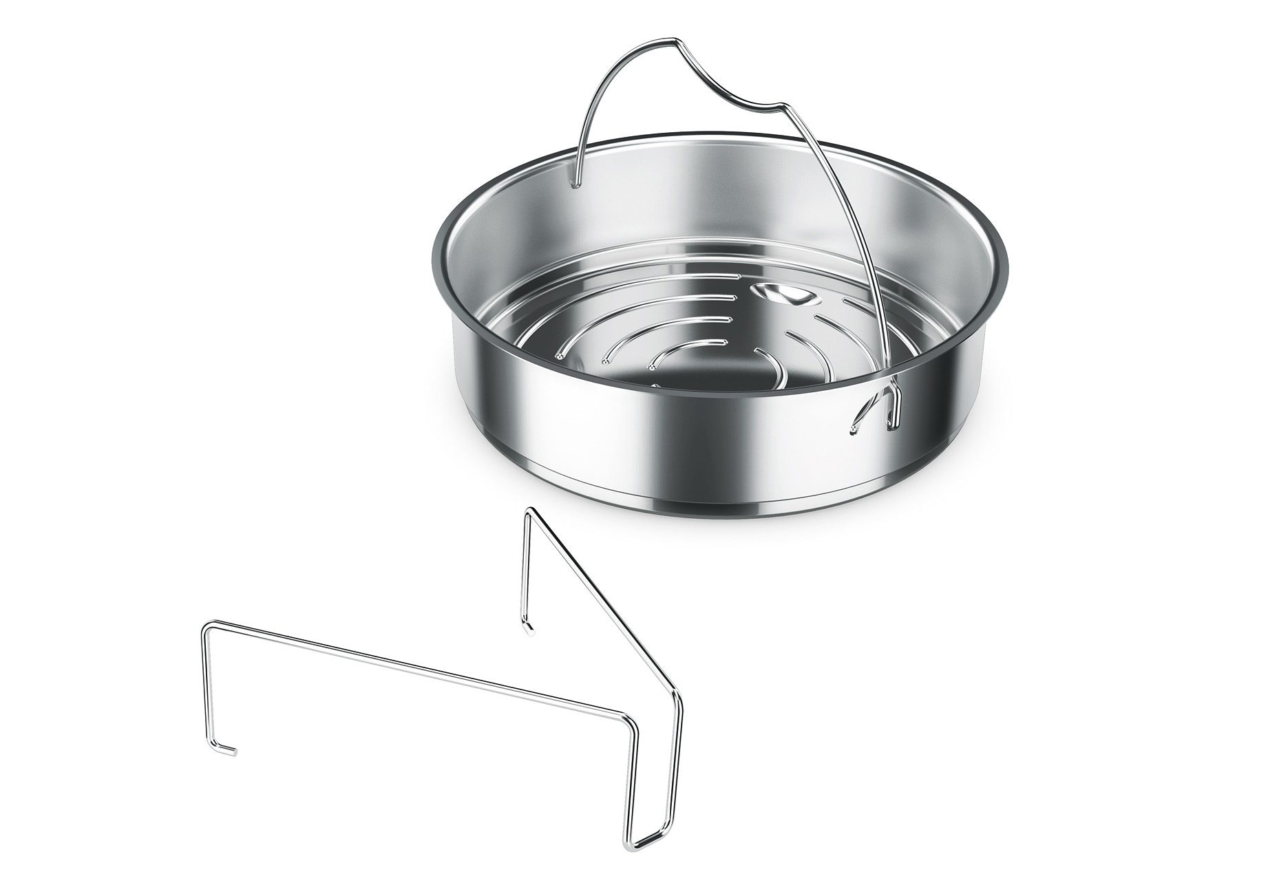 FISSLER Dampfgareinsatz, 24cm, silber, Topfeinsätze, mit Dreibein