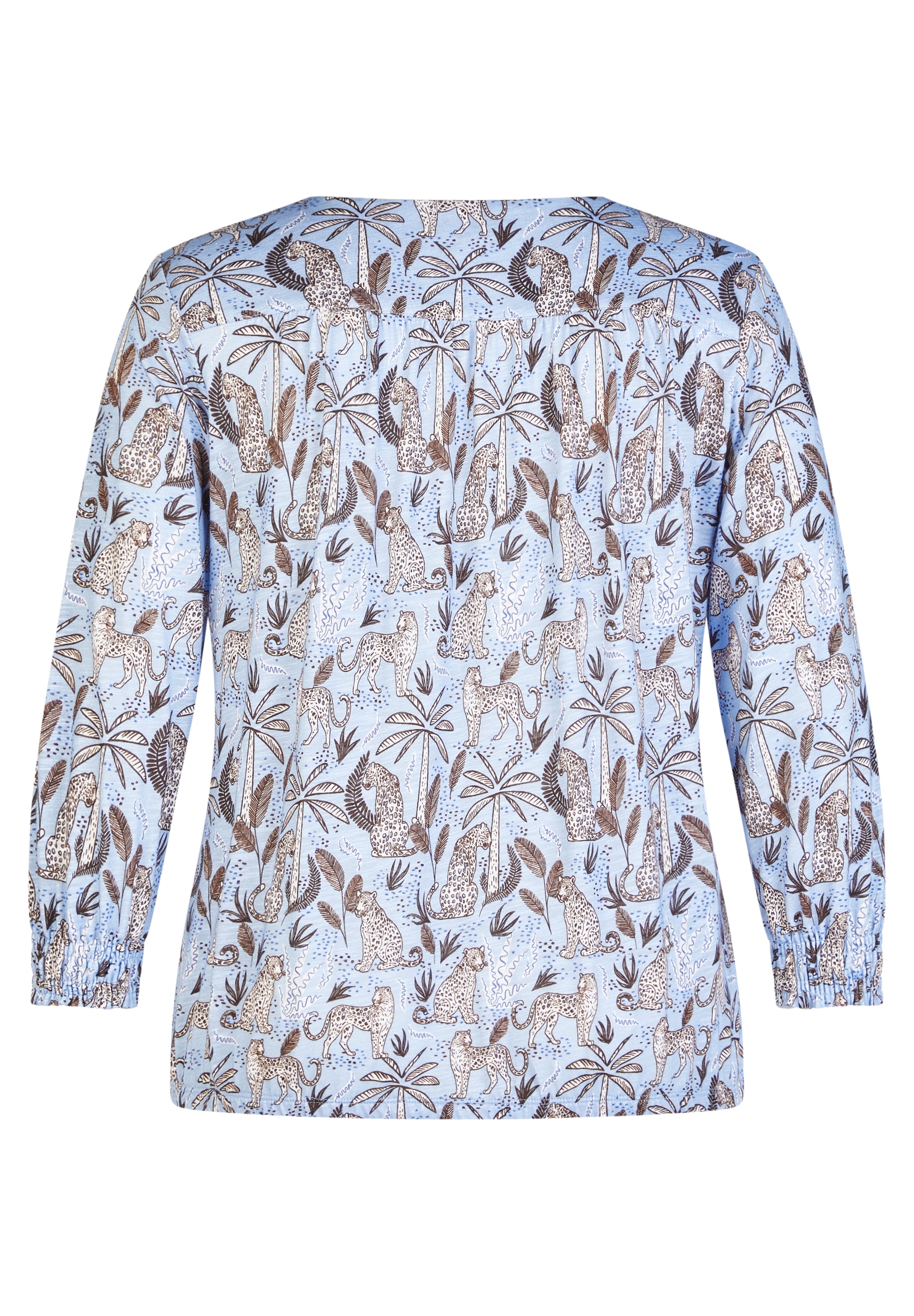 Rabe V-Shirt mit grafischem Muster und 3/4 -Arm