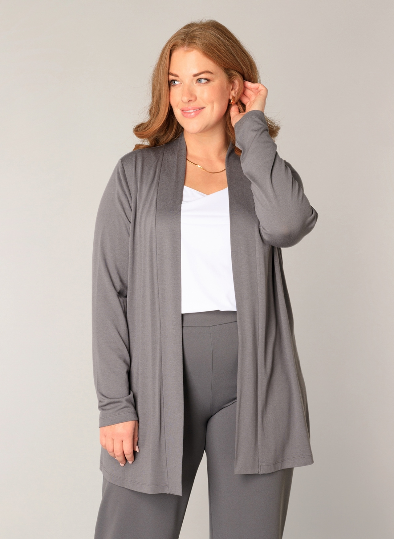 Base Level Curvy Strickjacke "Ayla" offen, ohne Verschluss günstig online kaufen