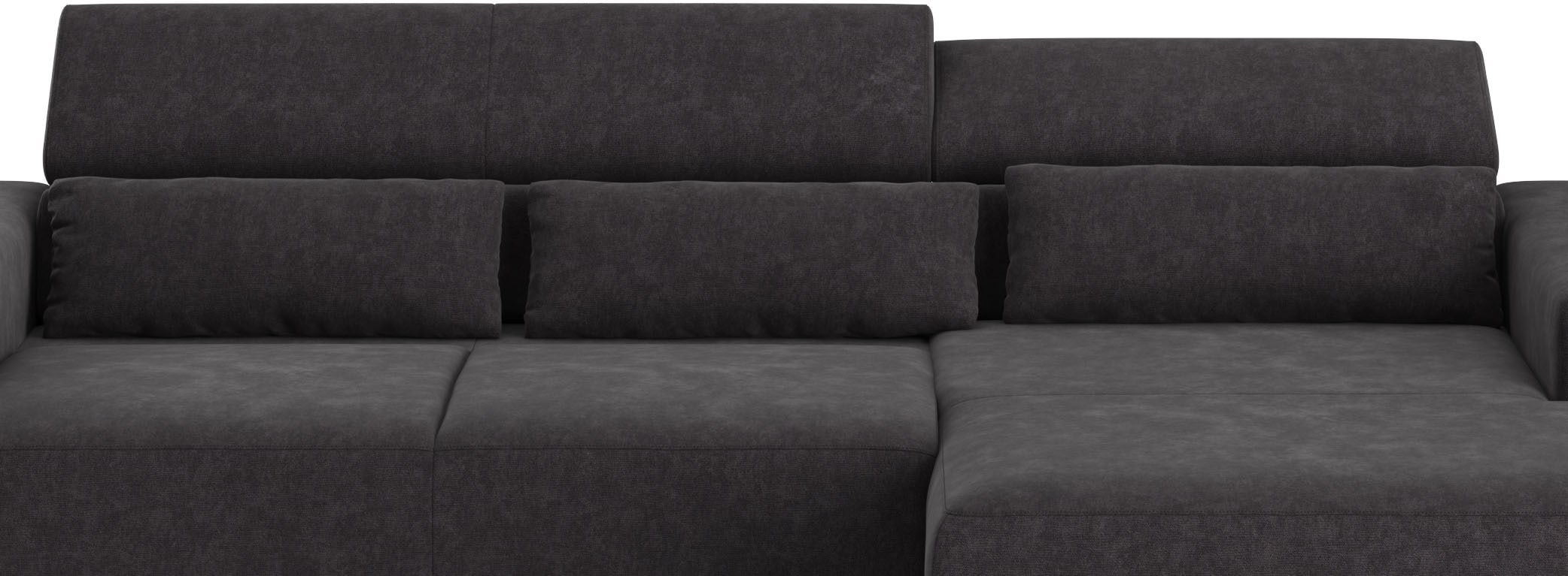 COTTA Ecksofa »Side L-Form, mit Kopfteilverstellung & 3 Nierenkissen«, optional motorische Sitztiefenverstellung