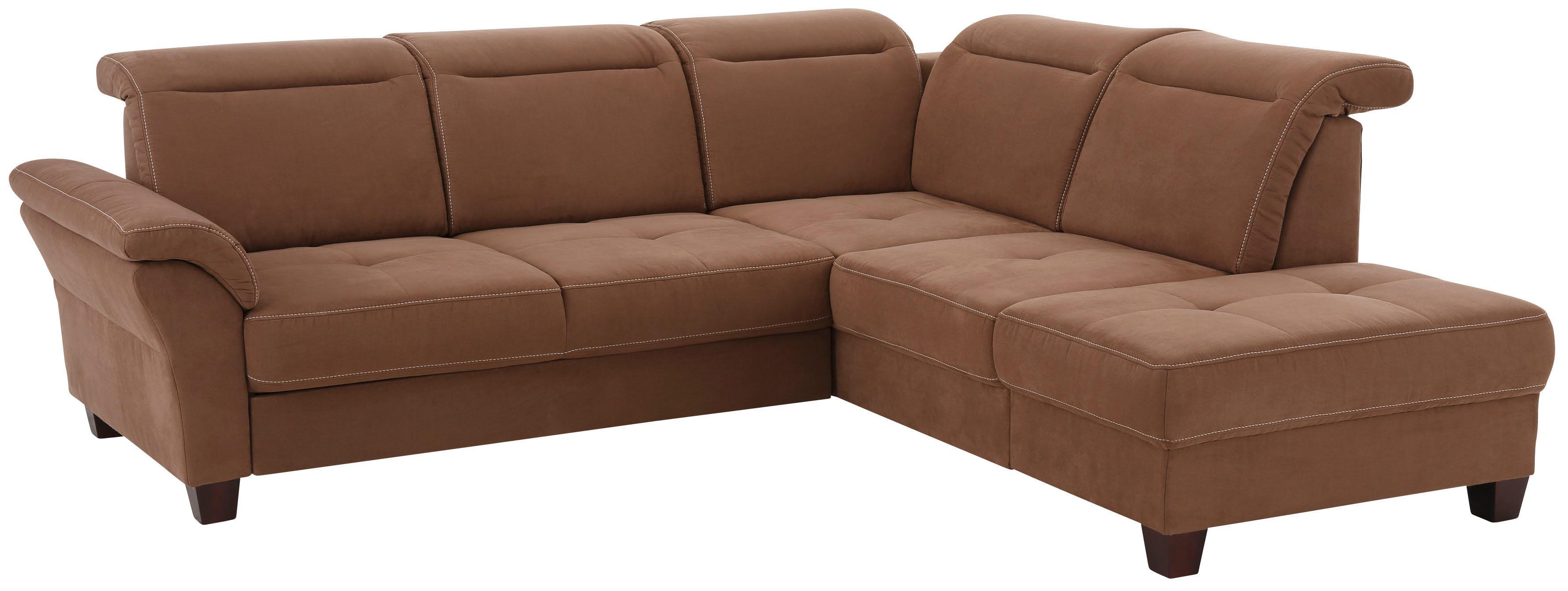 OTTO home Ecksofa "Solvei L-Form" wahlweise auch mit Kopfteilverstellung und Schlaffunktion, Federkern