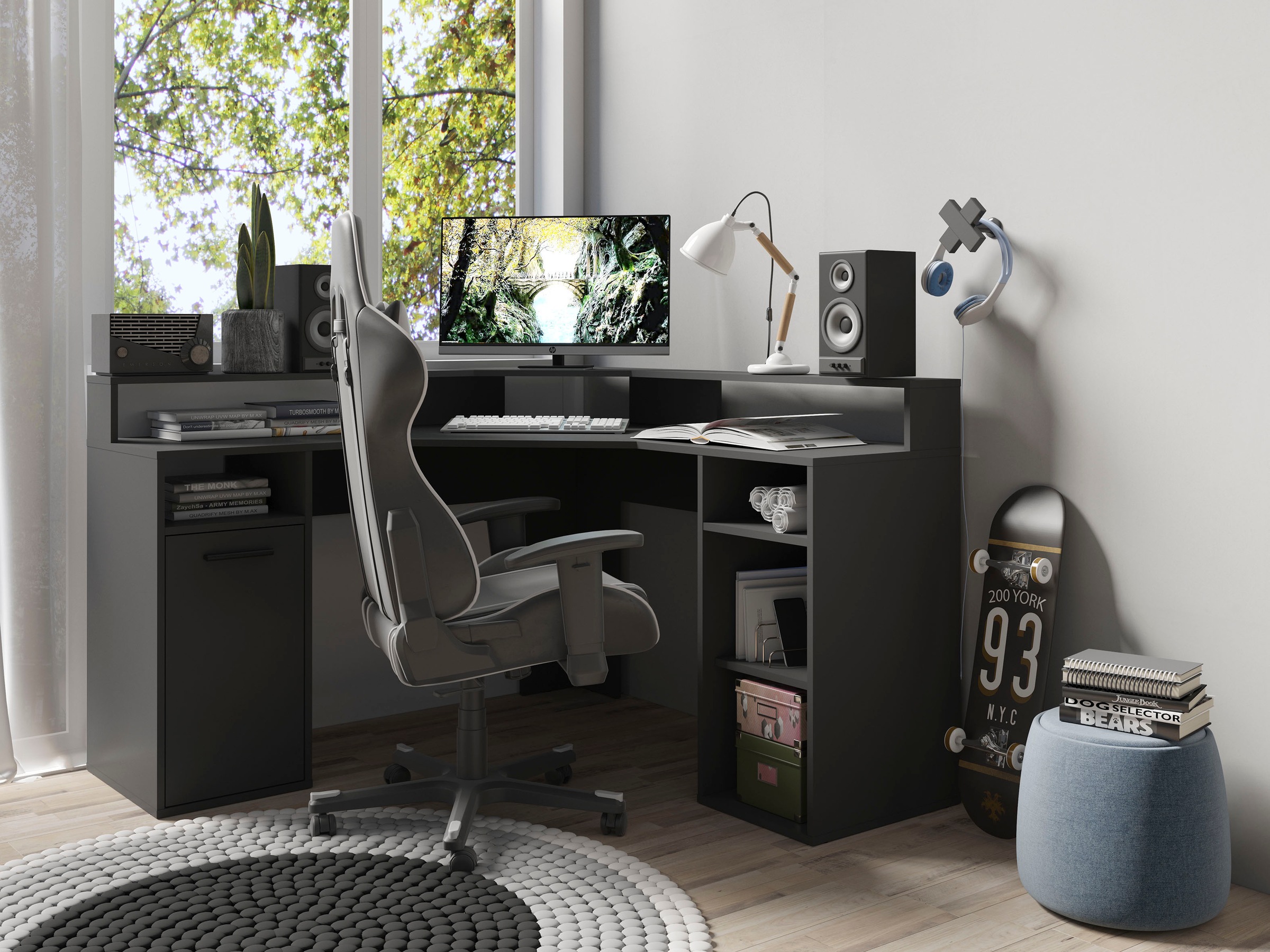 byLIVING Gamingtisch "Fox", Breite 139 cm, moderner Eck-Schreibtisch günstig online kaufen