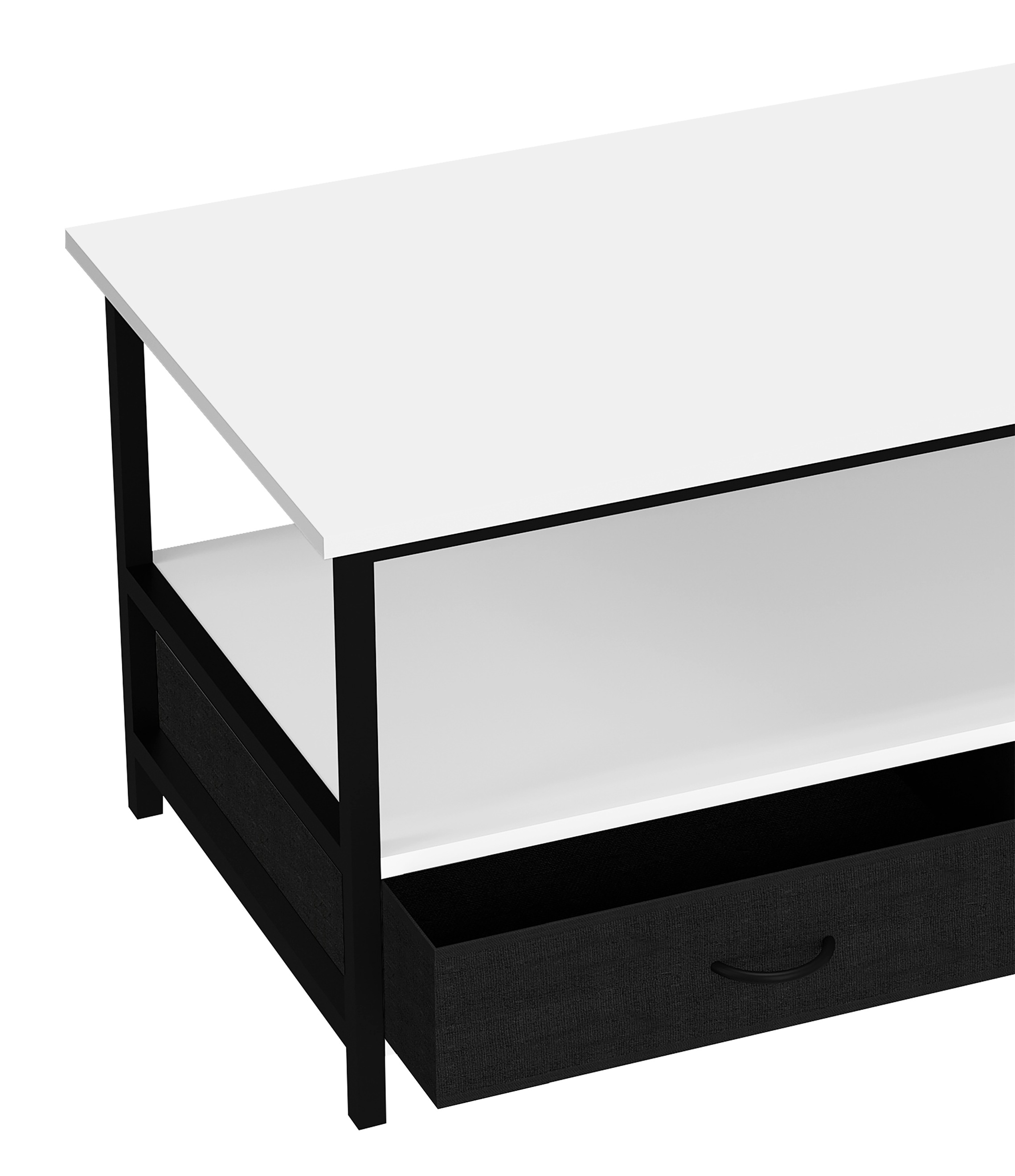 Thumbnail - VCM Couchtisch "Metall Holz Schublade Sofatisch Couchtisch Flonila" 1 Stk. tlg.