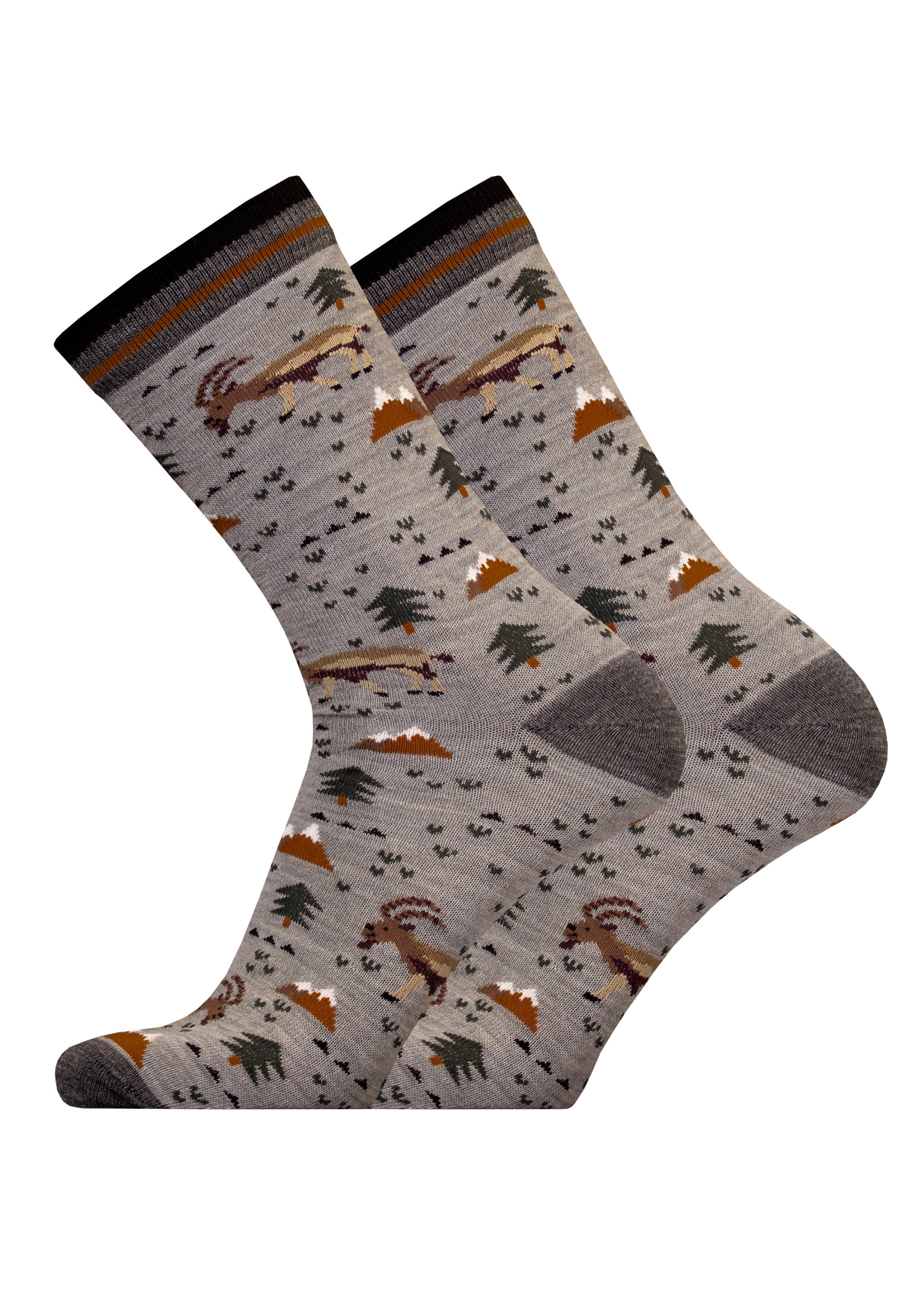 UphillSport Socken "IBEX 2er Pack" 2 Stk. tlg. mit winterlichen Motiven günstig online kaufen