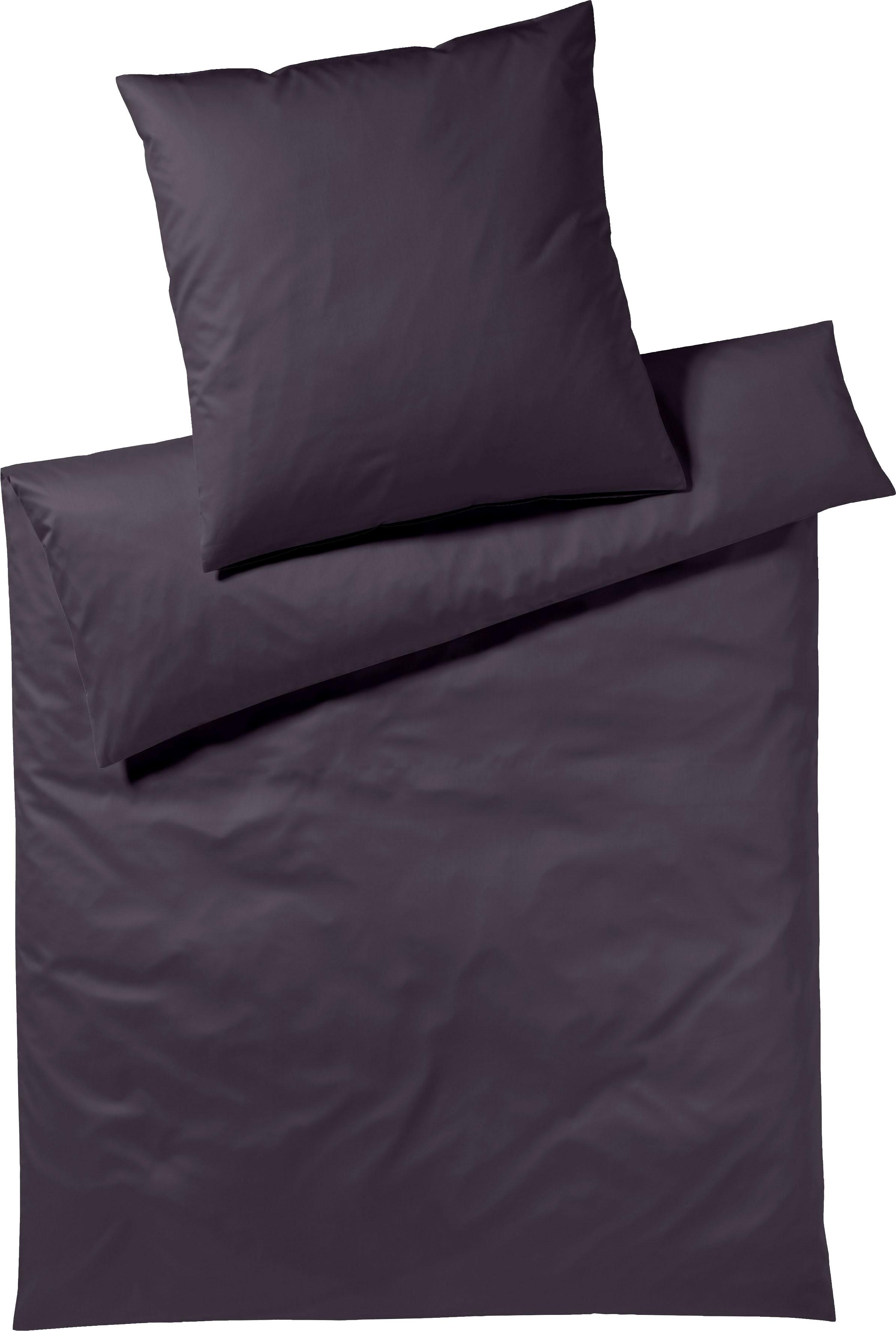 Yes for Bed Bettwäsche "Pure & Simple Uni in Gr. 135x200, 155x220 oder 200x200 cm" 3 Stk. Bettwäsche aus Baumwolle, zeitlose Bettwäsche mit seidigem Glanz