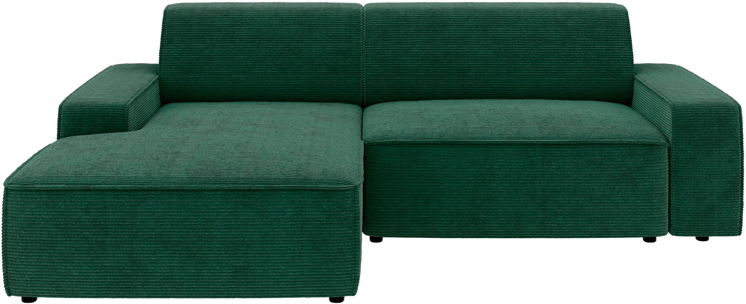 TRENDMANUFAKTUR Ecksofa »Graz, wahlweise mit Sitzvorschub und Bettkasten, L-Form, Breite 246 cm«, in Cord-, haustierfreundlichem LEO Struktur- oder LUMOS-3D-Bezug