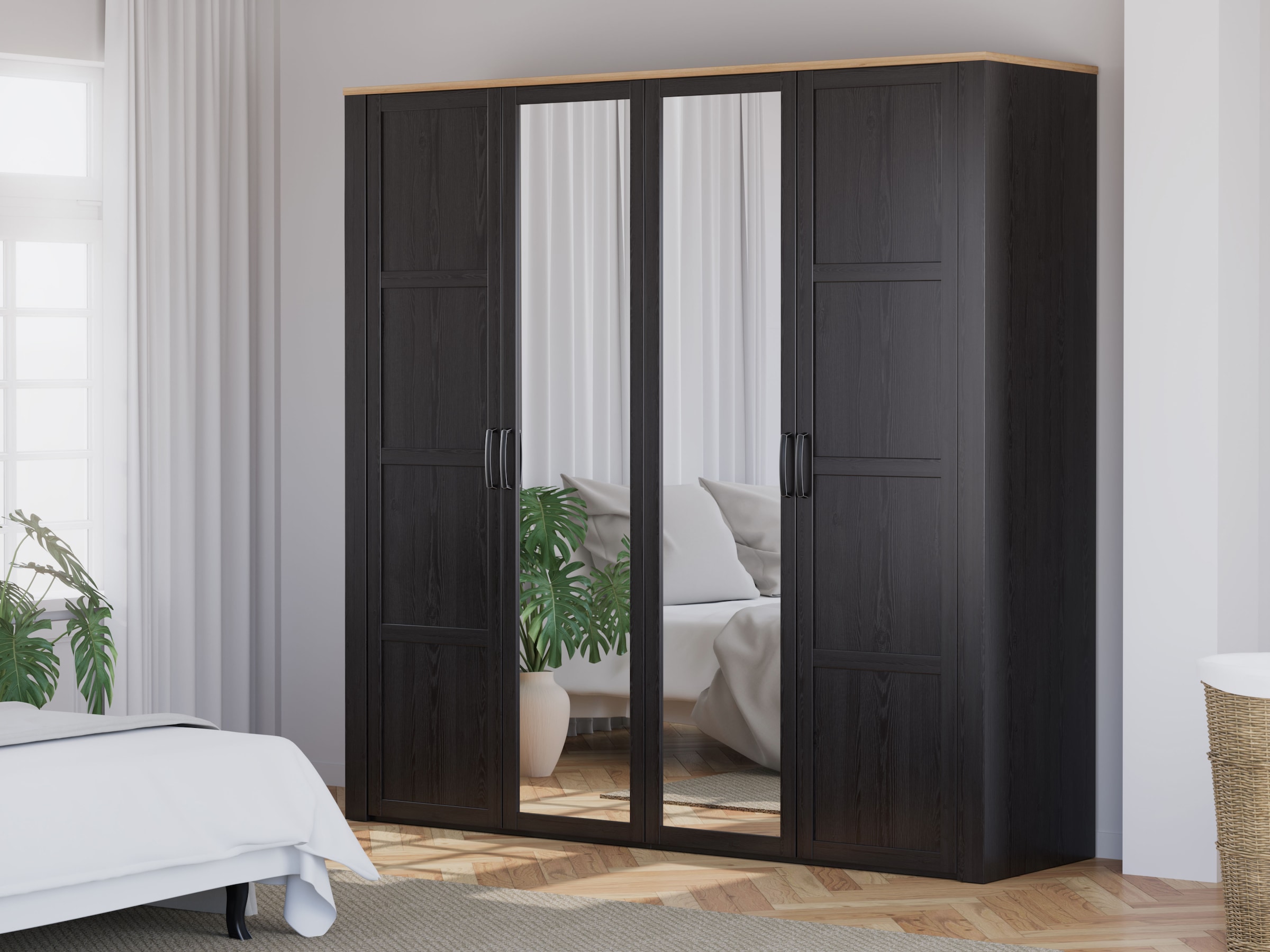 FORTE Kleiderschrank »Bohol« Höhe 214 cm, Spiegeltüre, SoftClose