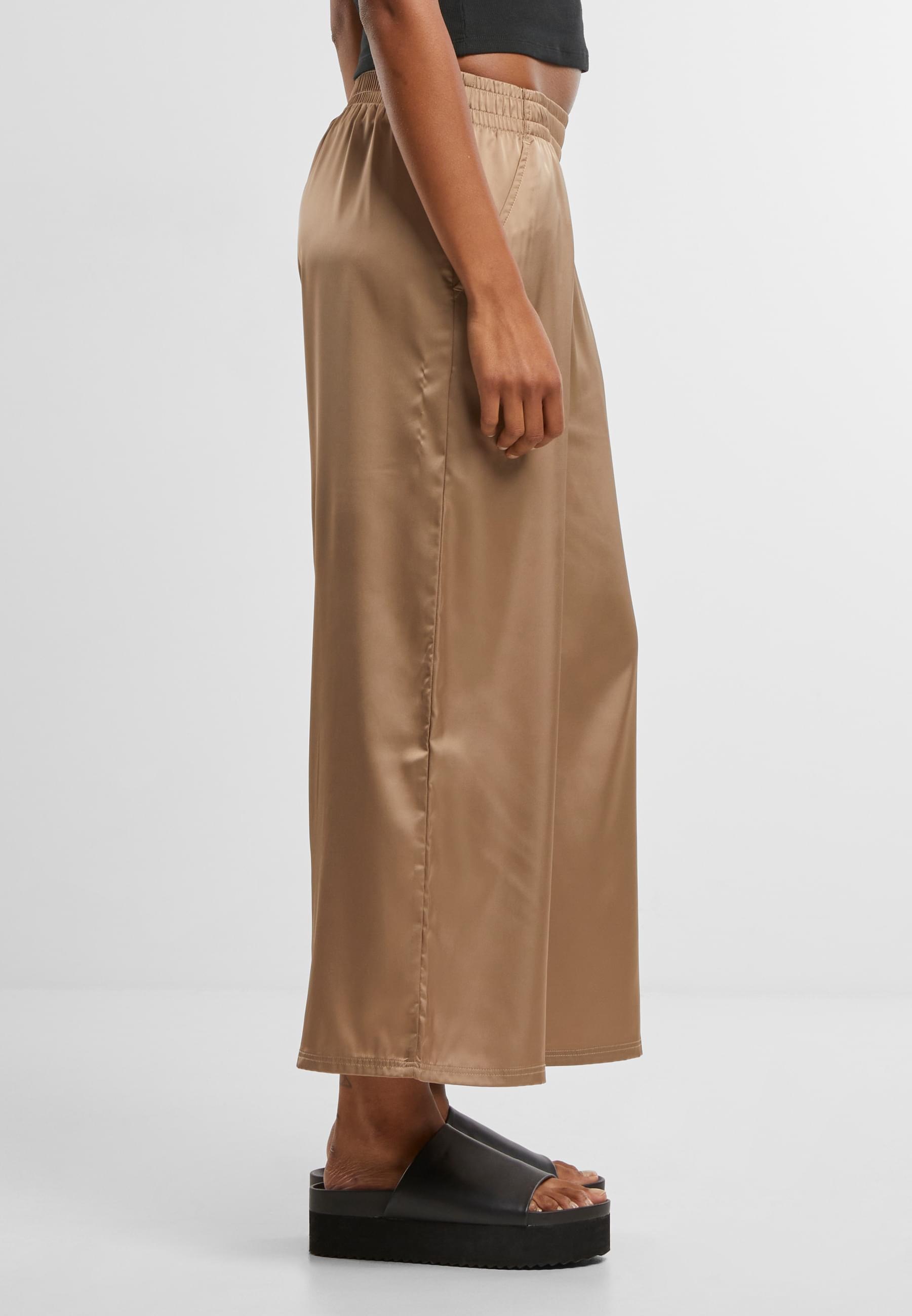 URBAN CLASSICS Stoffhose »Urban Classics Ladies Satin Wide Leg Culotte«, (1 tlg.)