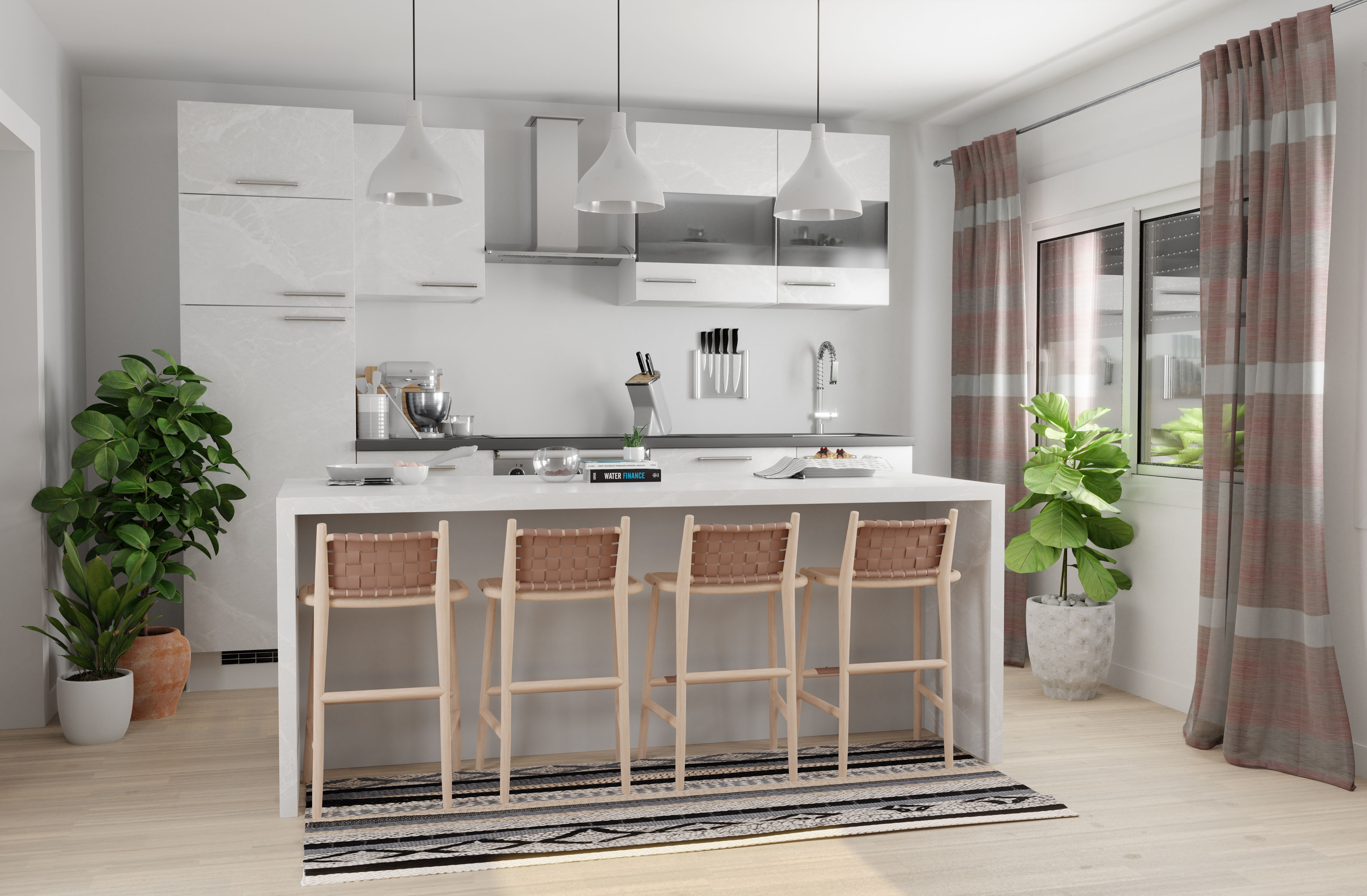 HOMING Gardine "Kadin" verdeckte Schlaufen 1 Stk. tlg. Streifen, modern, Farbverlauf, Wohnzimmer, Schlafzimmer