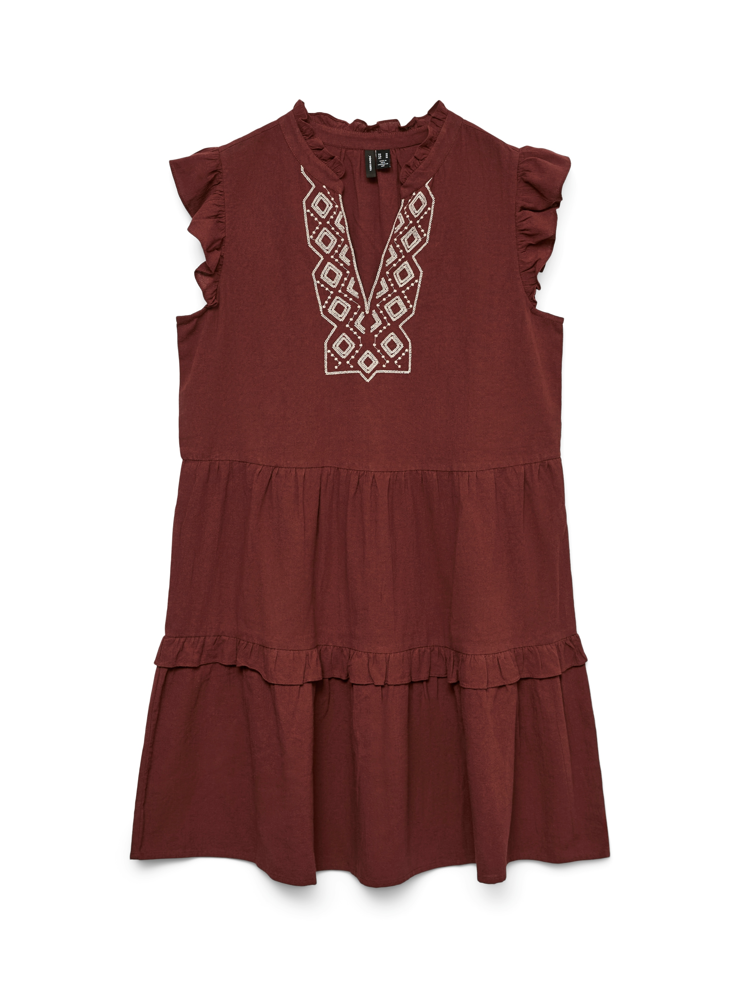 Vero Moda Tunikakleid »VMDICTHE EMB SHORT DRESS WVN GA« Baumwolle, regular fit